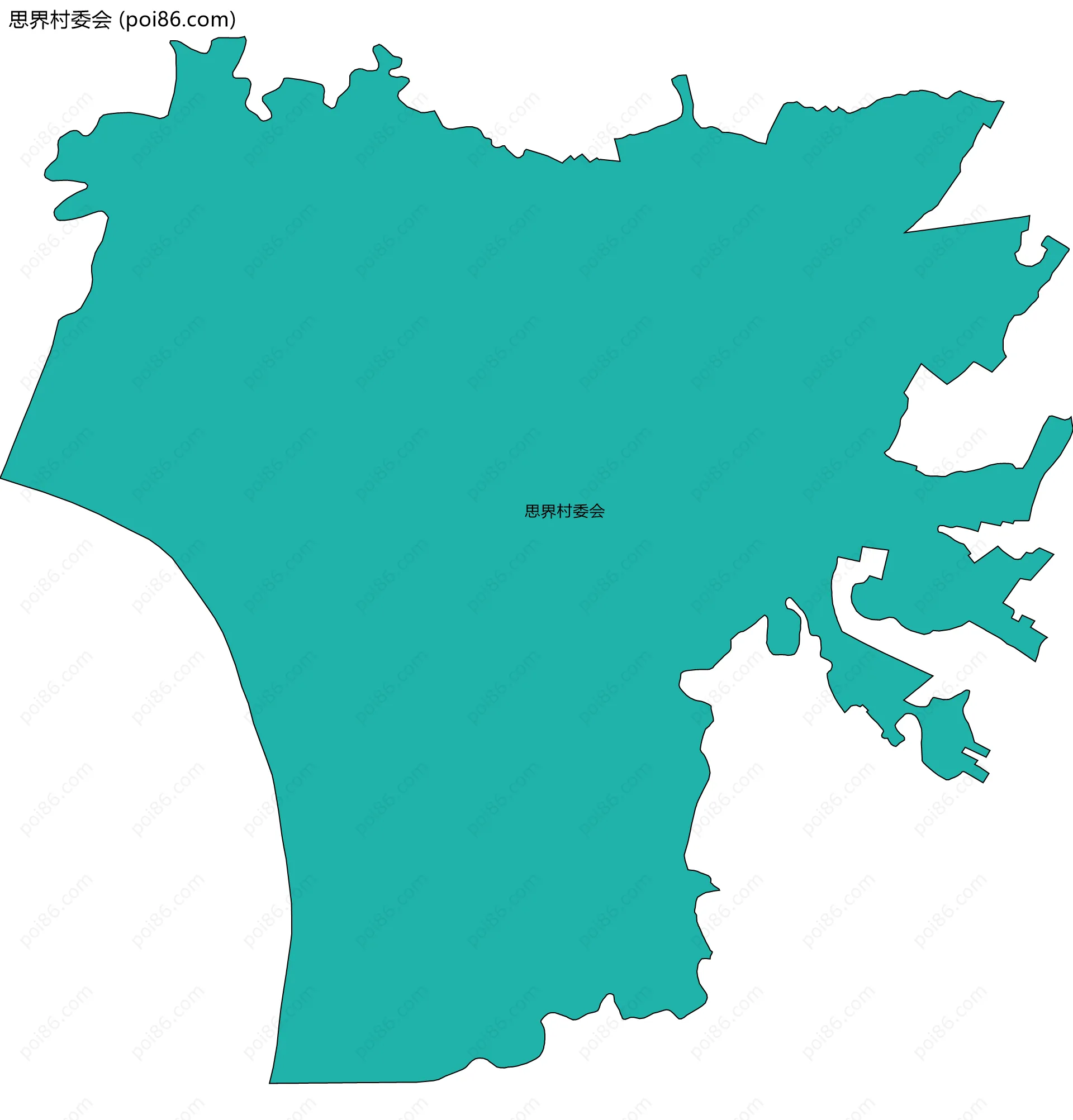 思界村委会边界地图