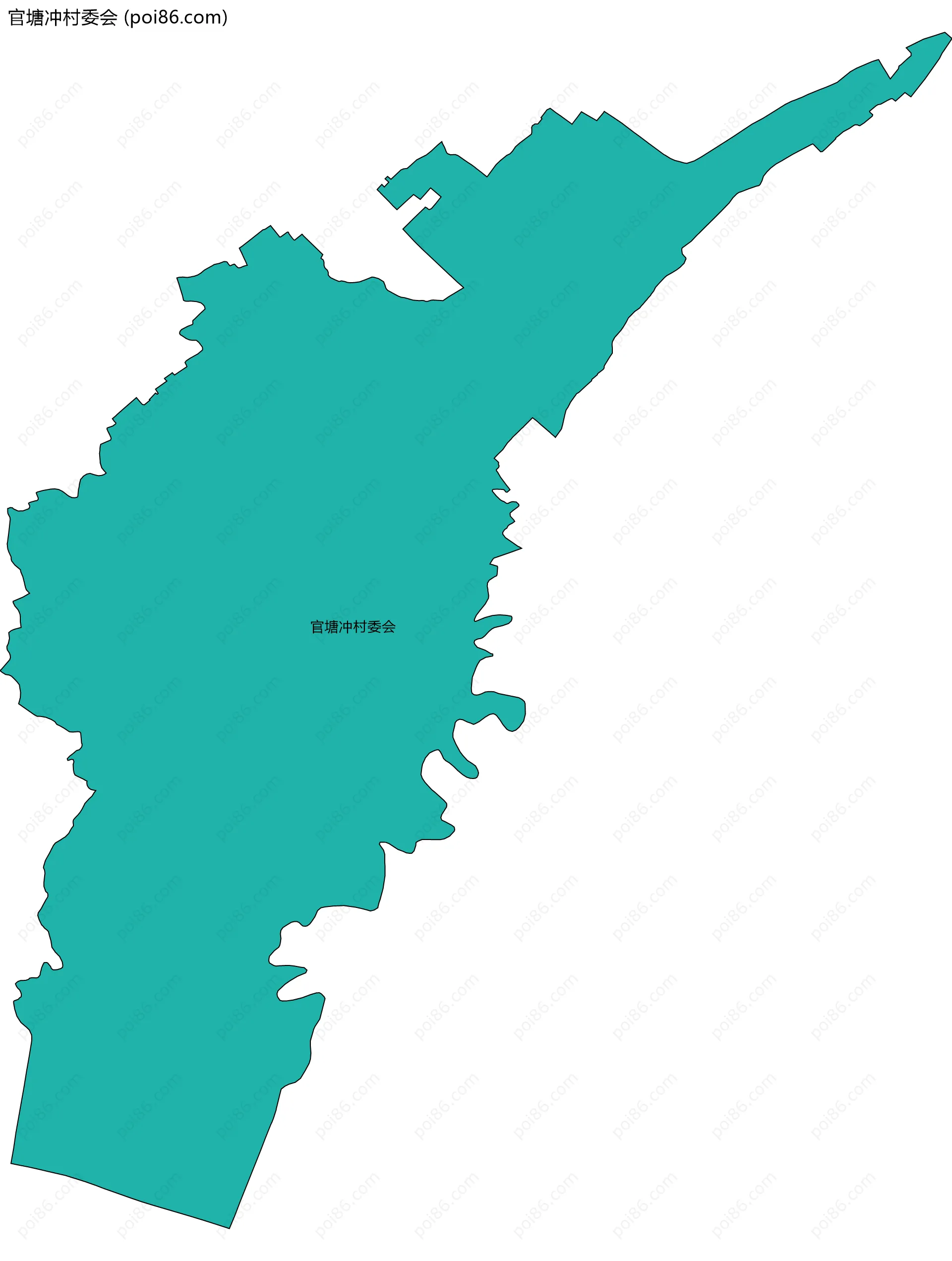 官塘冲村委会边界地图