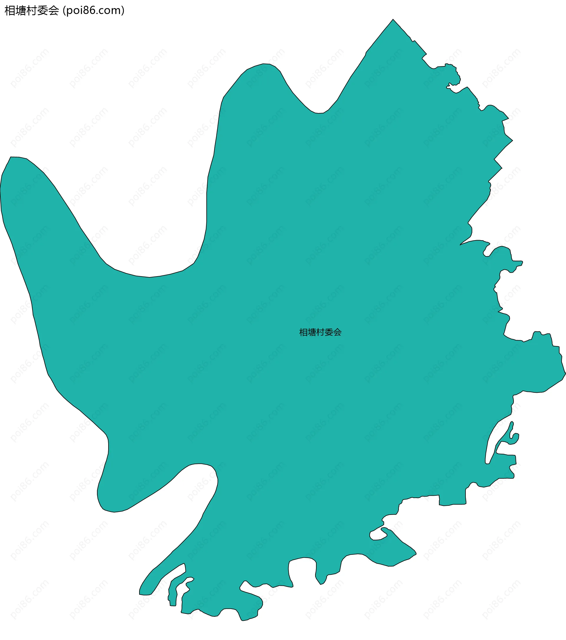 相塘村委会边界地图