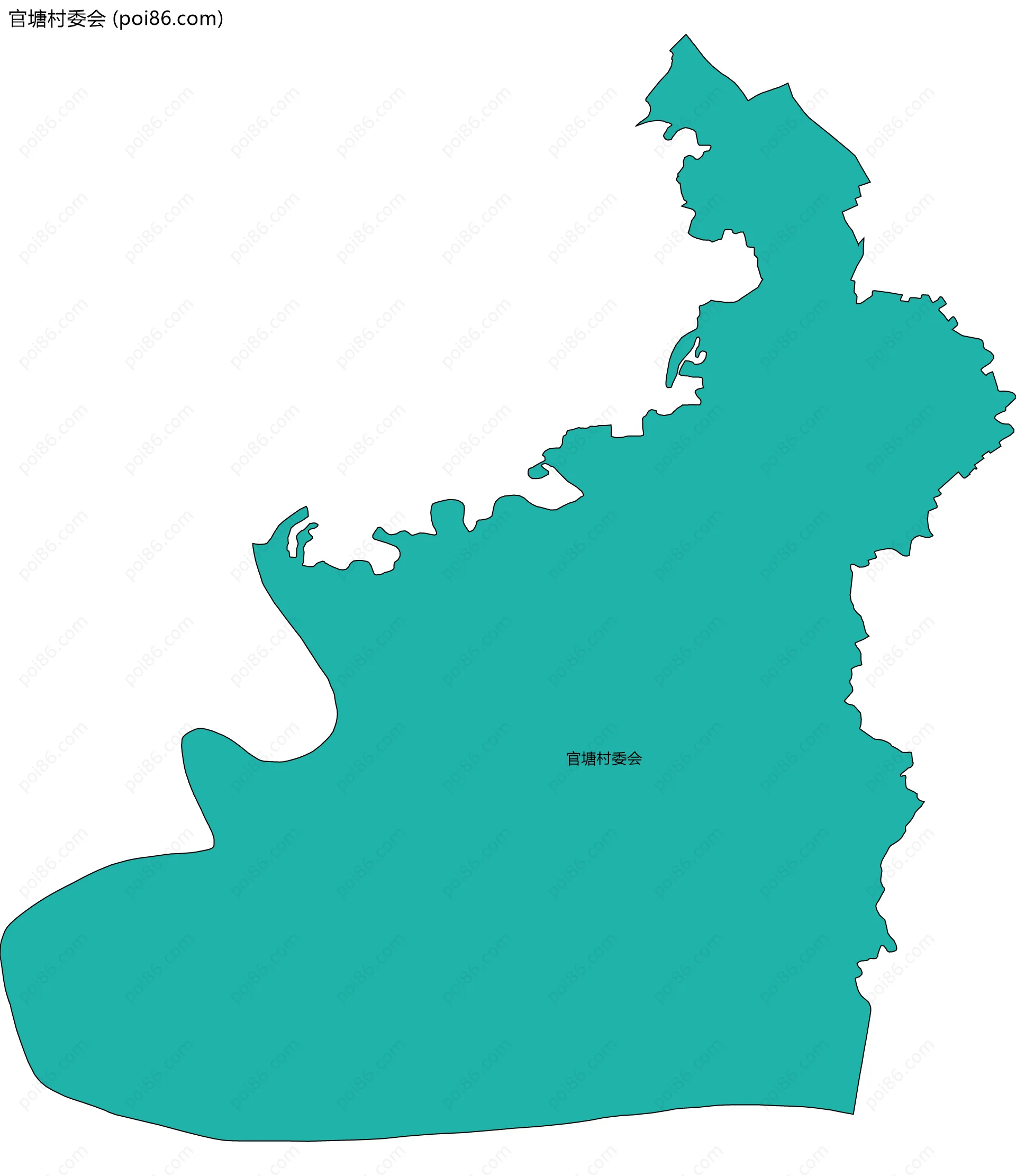 官塘村委会边界地图