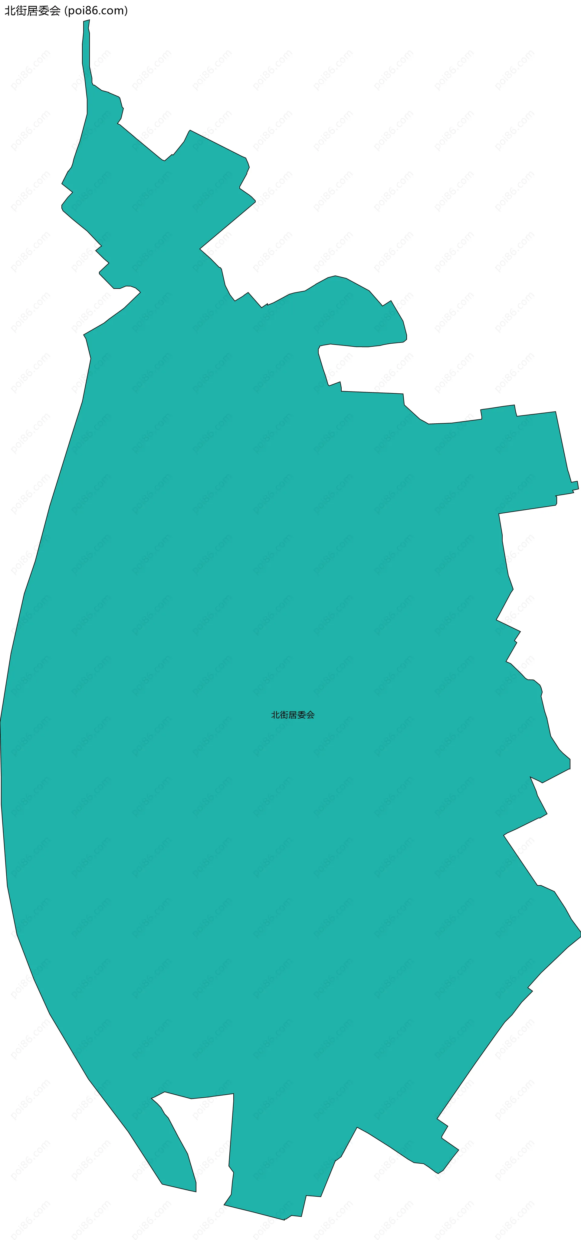 北街居委会边界地图