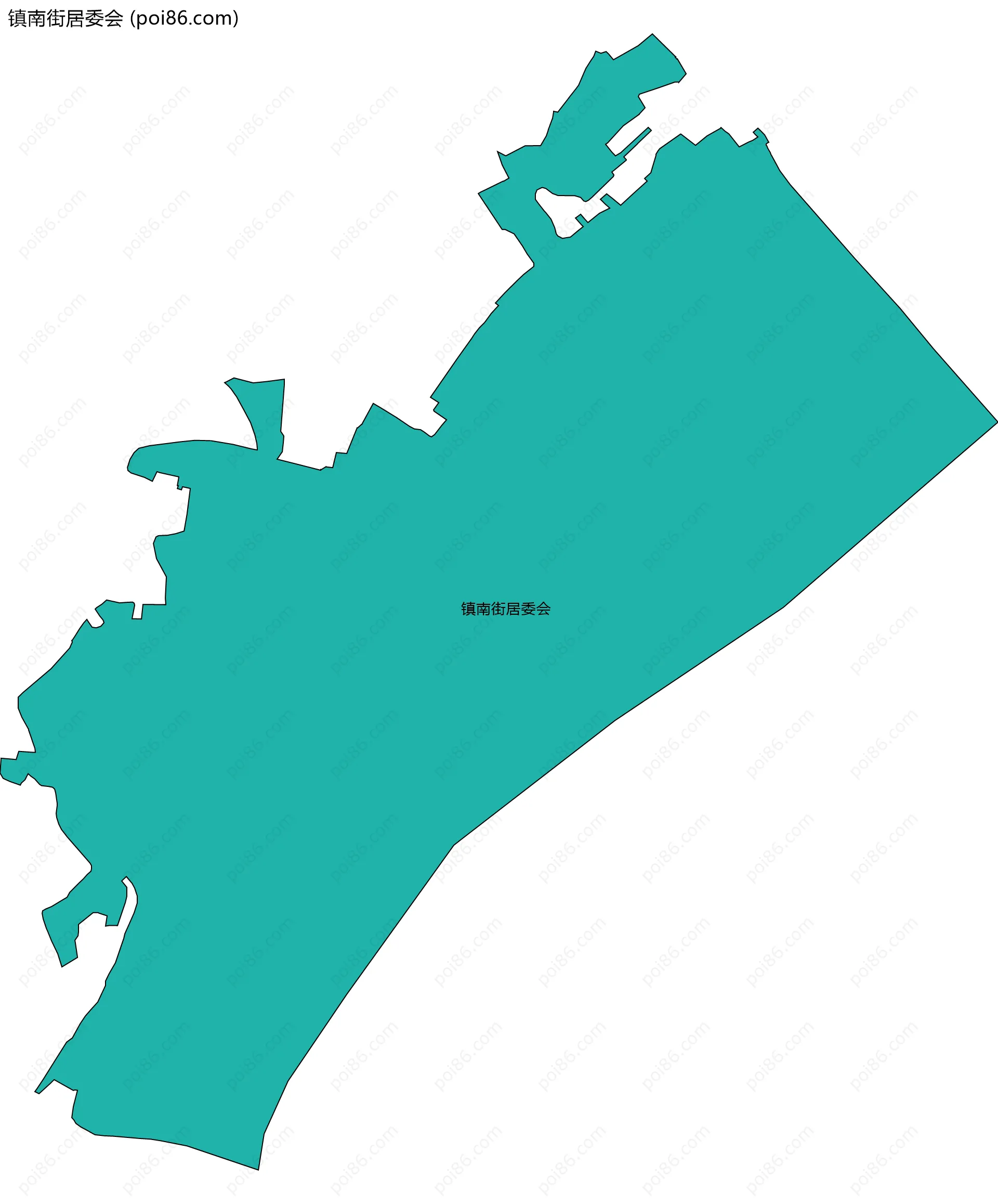 镇南街居委会边界地图