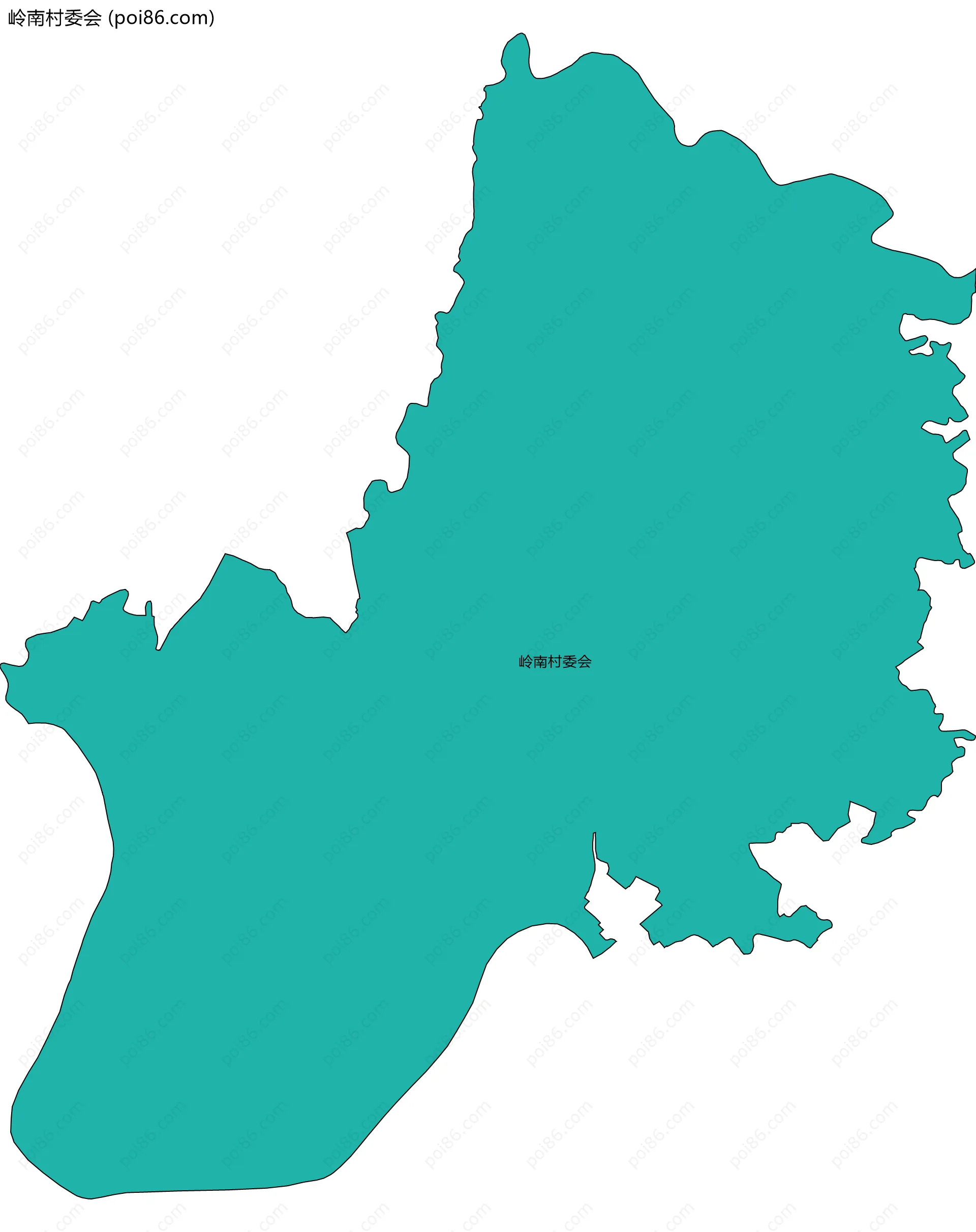 岭南村委会边界地图