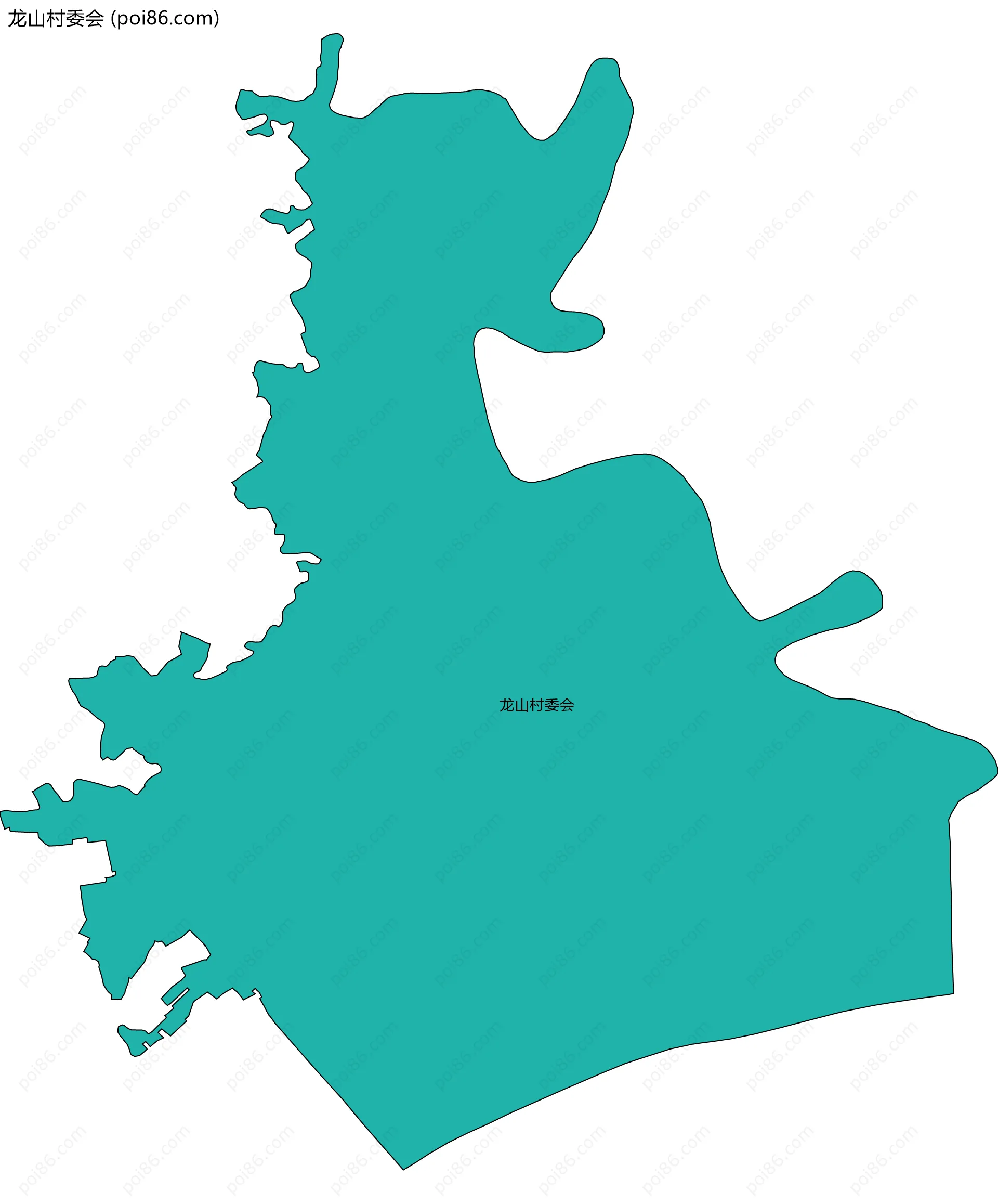 龙山村委会边界地图