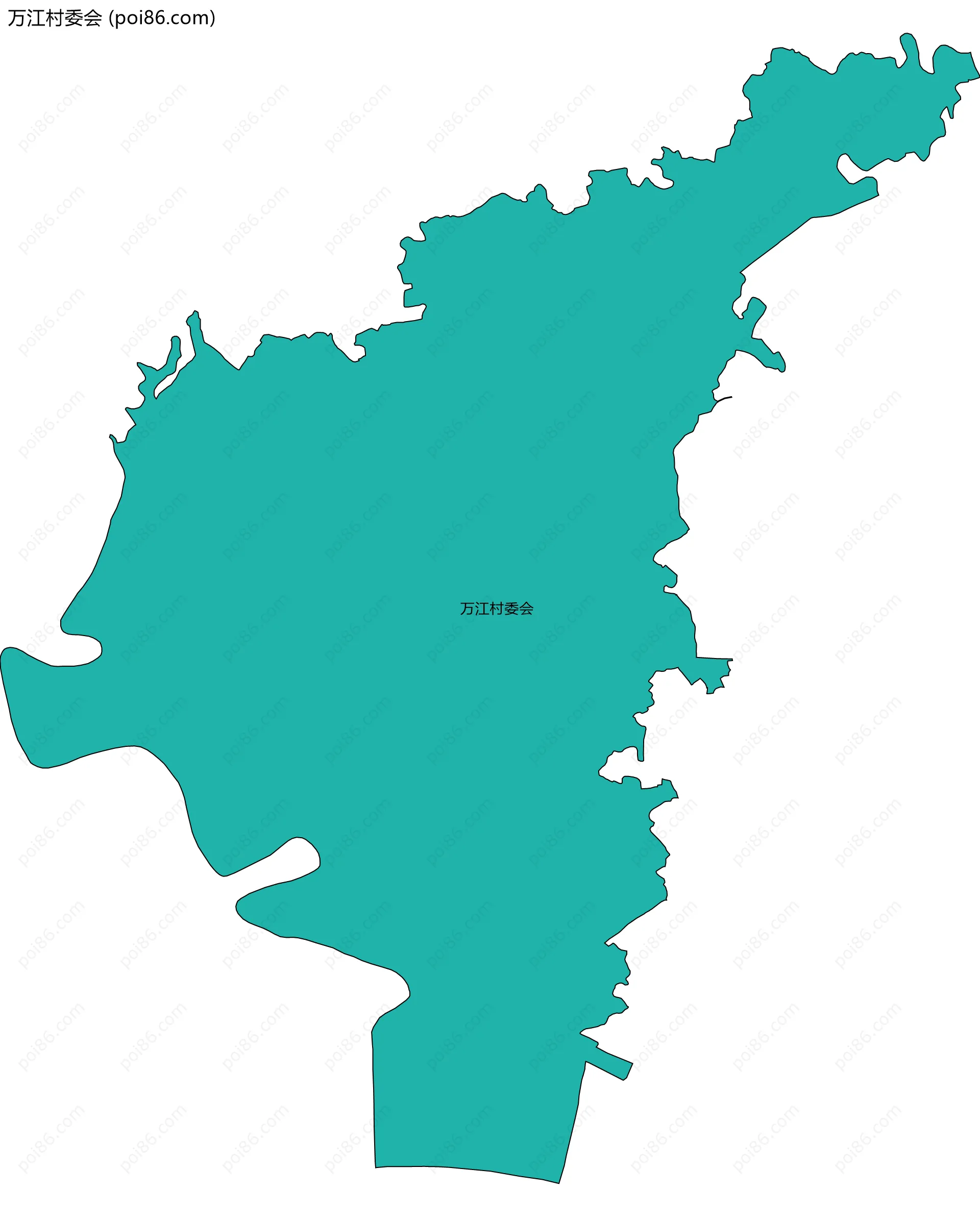 万江村委会边界地图