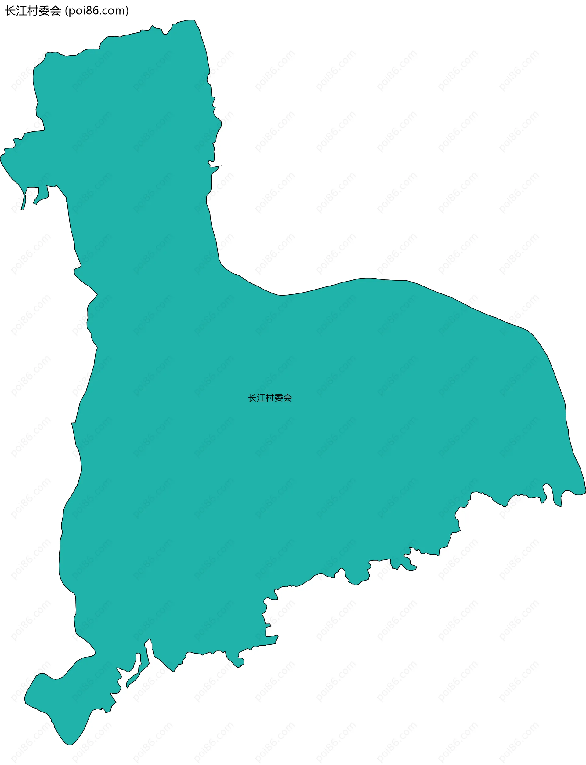 长江村委会边界地图