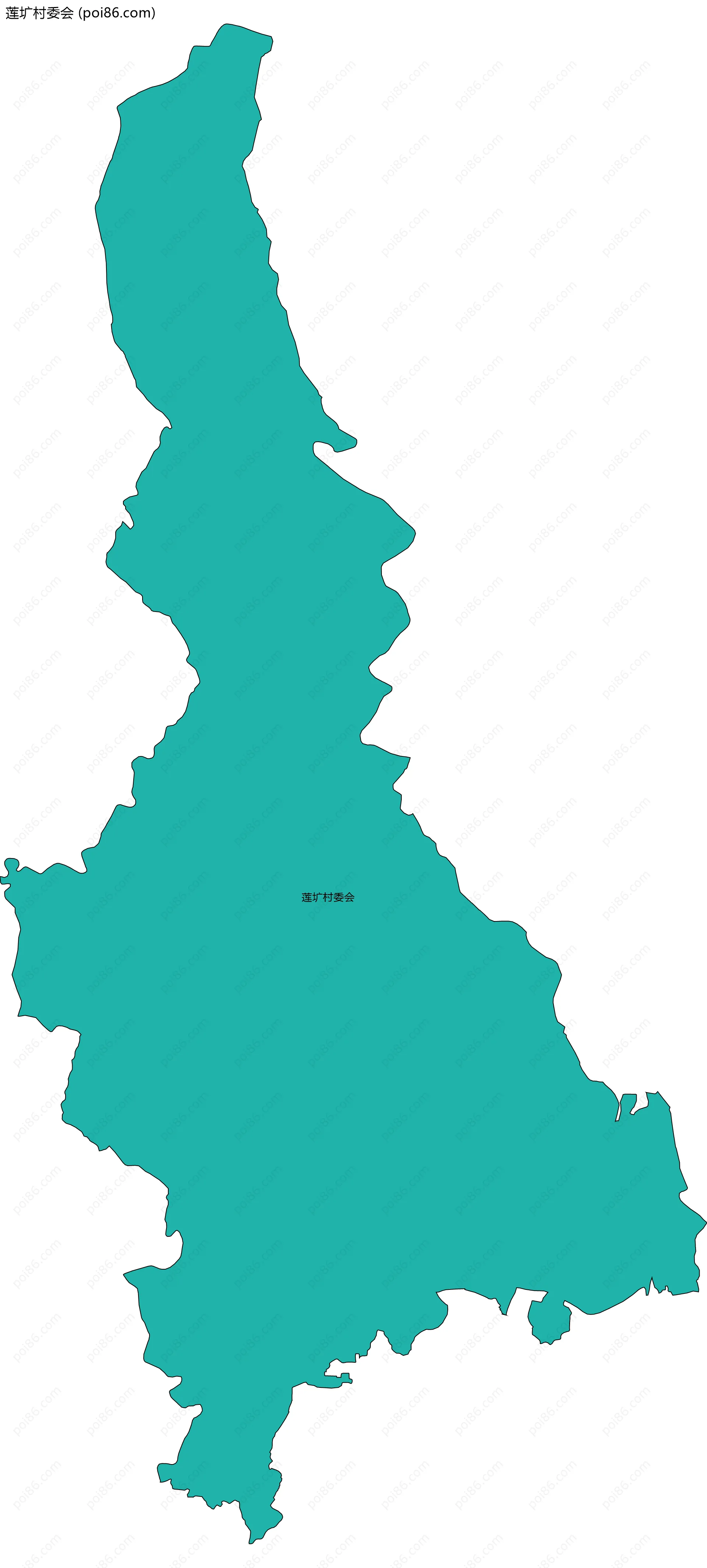 莲圹村委会边界地图