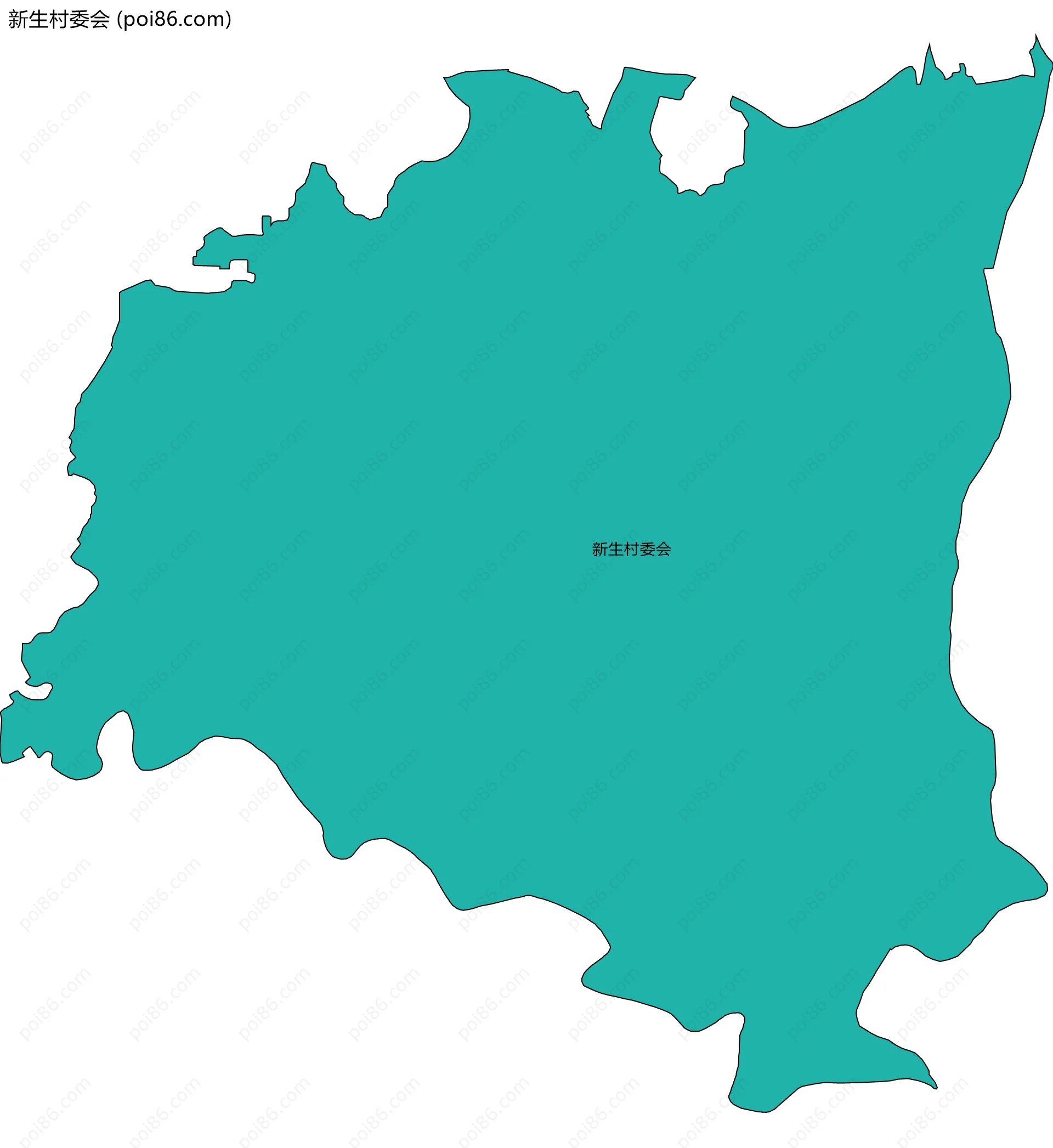 新生村委会边界地图