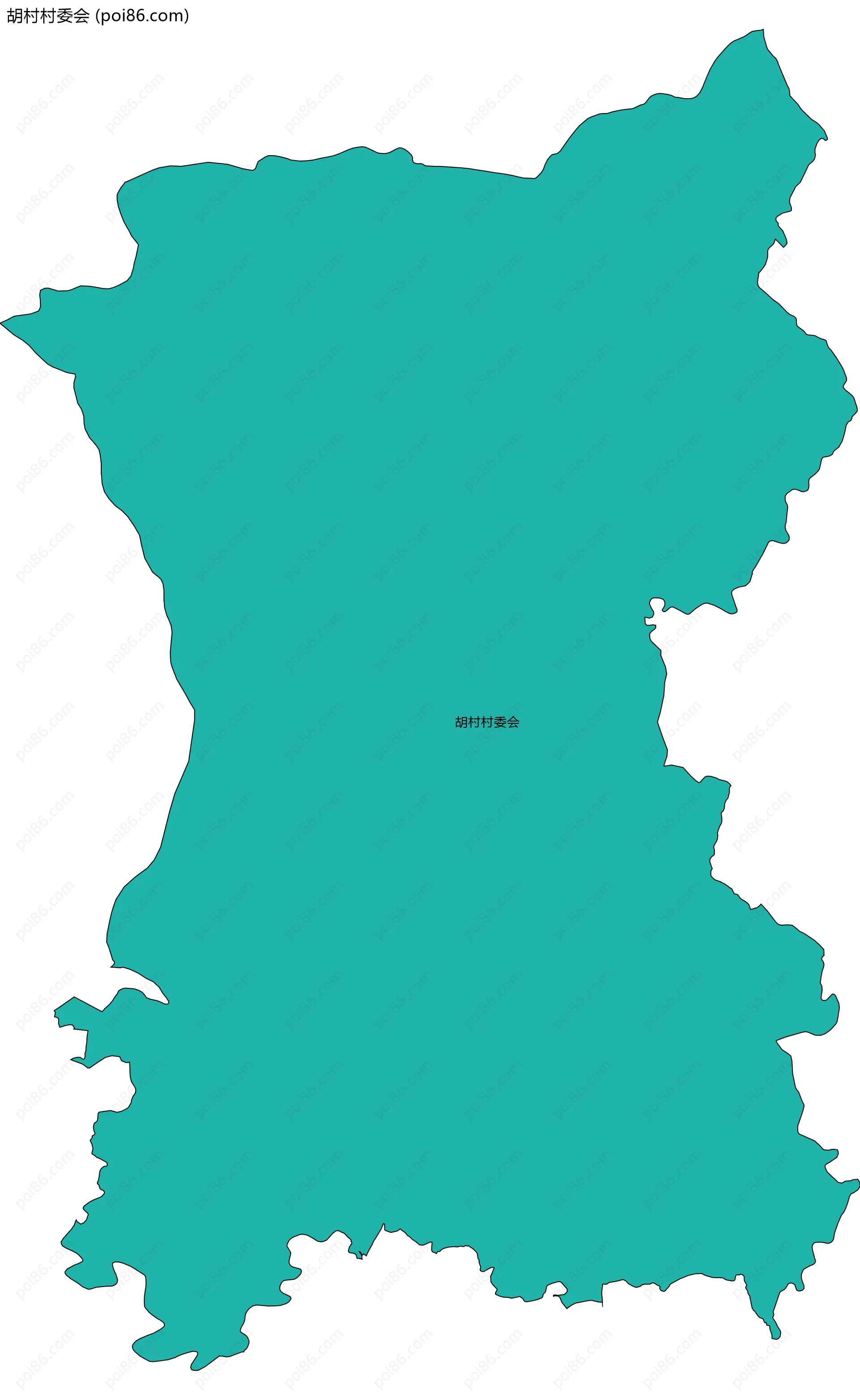 胡村村委会边界地图