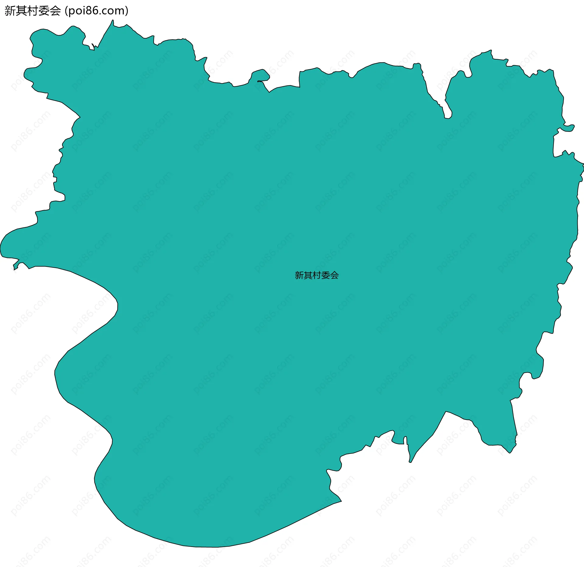 新其村委会边界地图