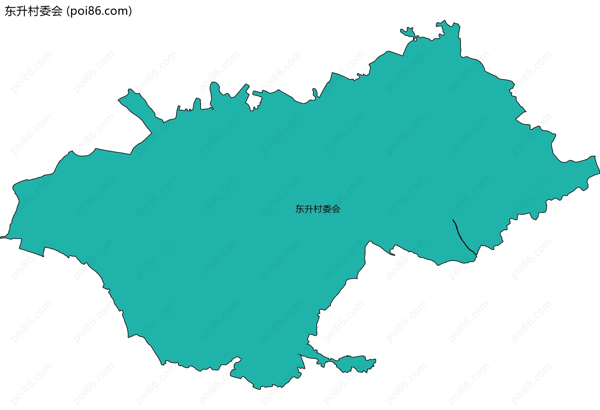 东升村委会边界地图
