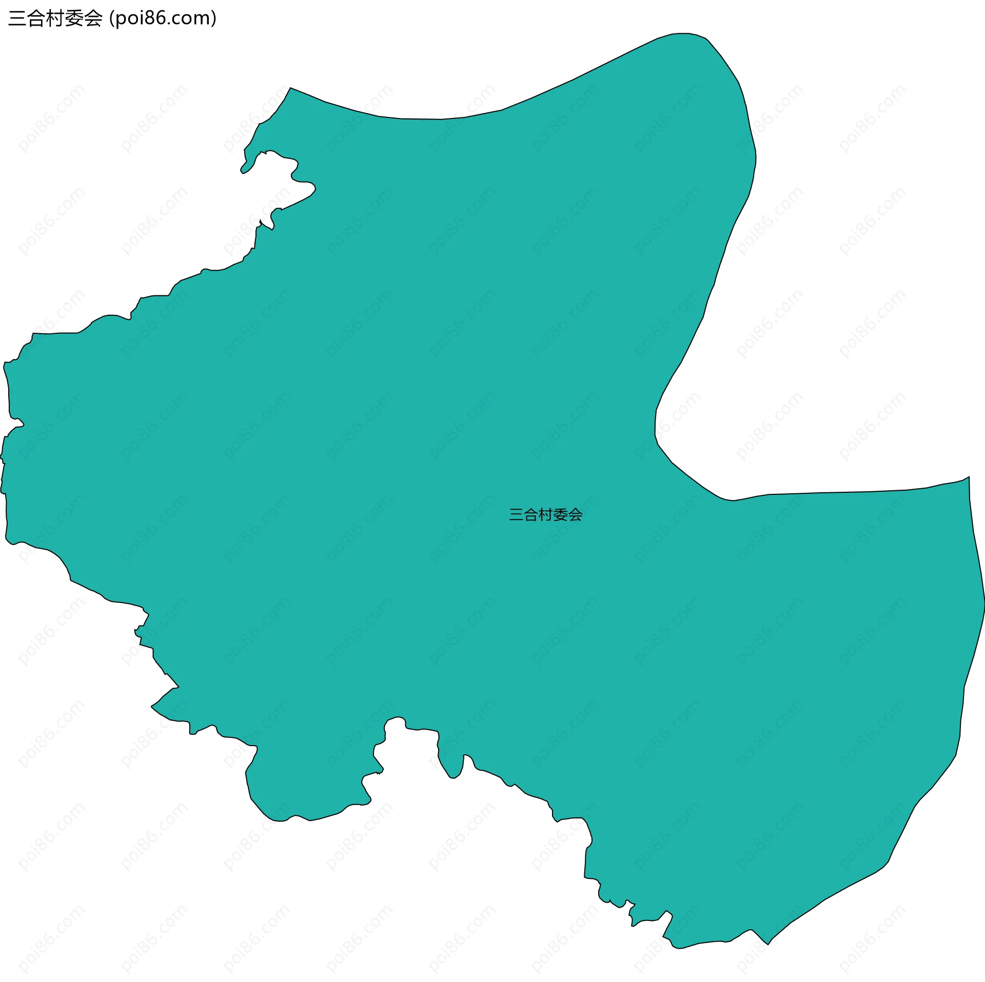 三合村委会边界地图