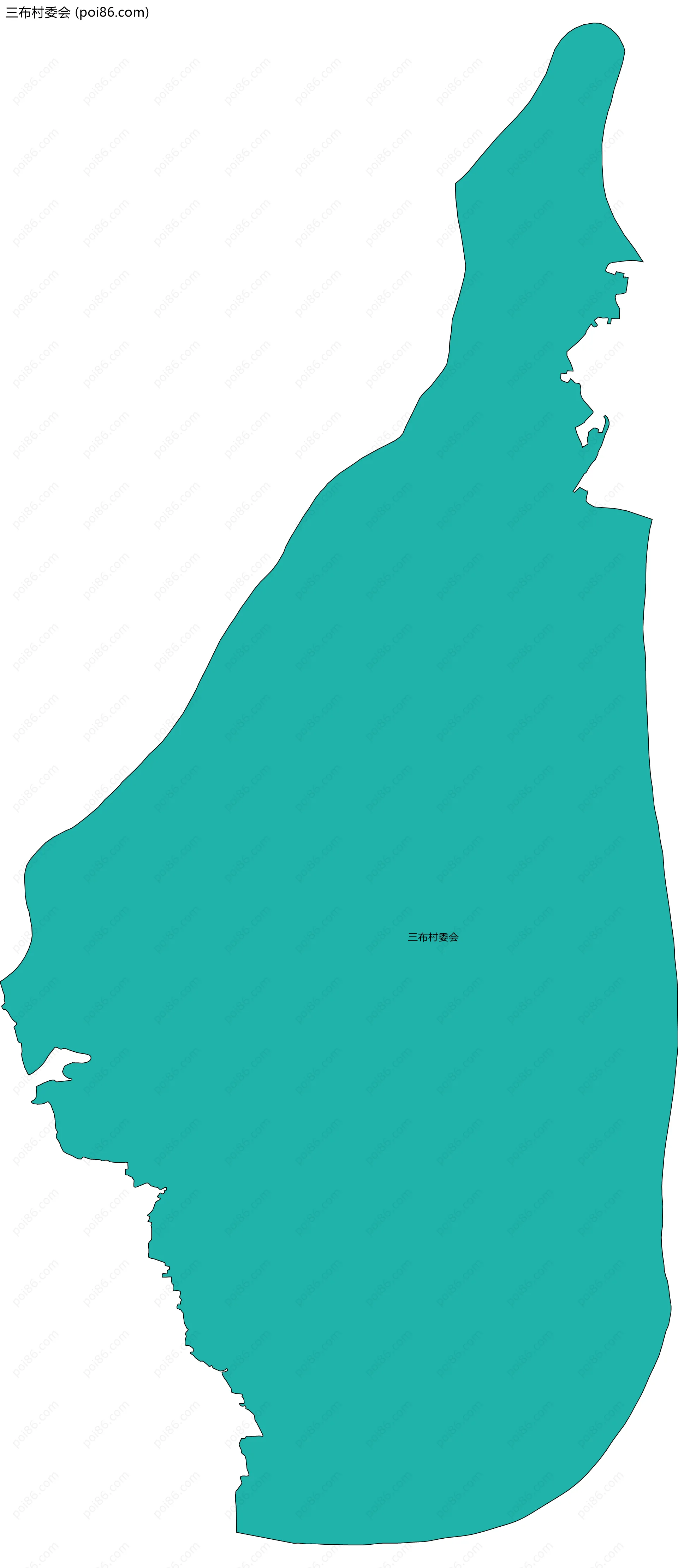 三布村委会边界地图