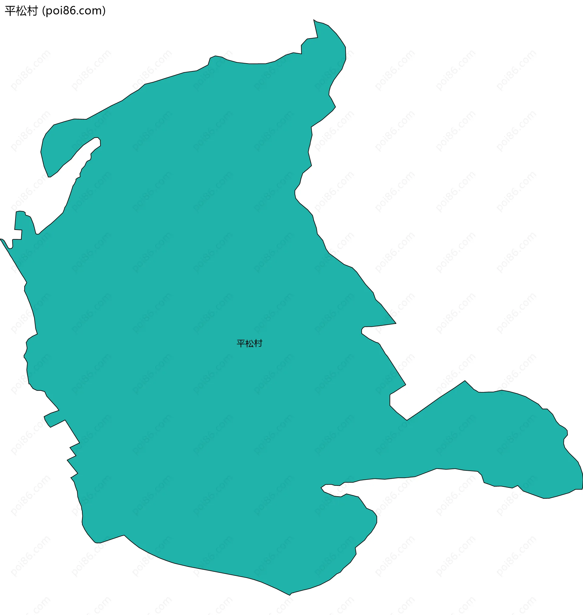 平松村边界地图