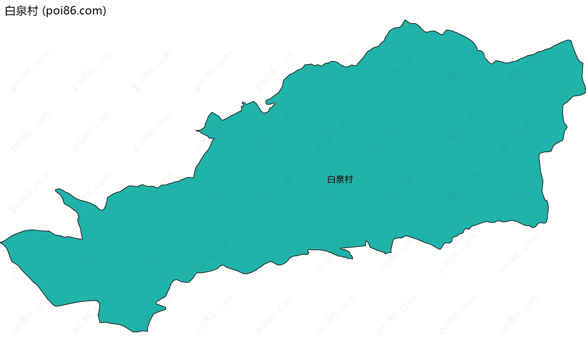 白泉村边界地图