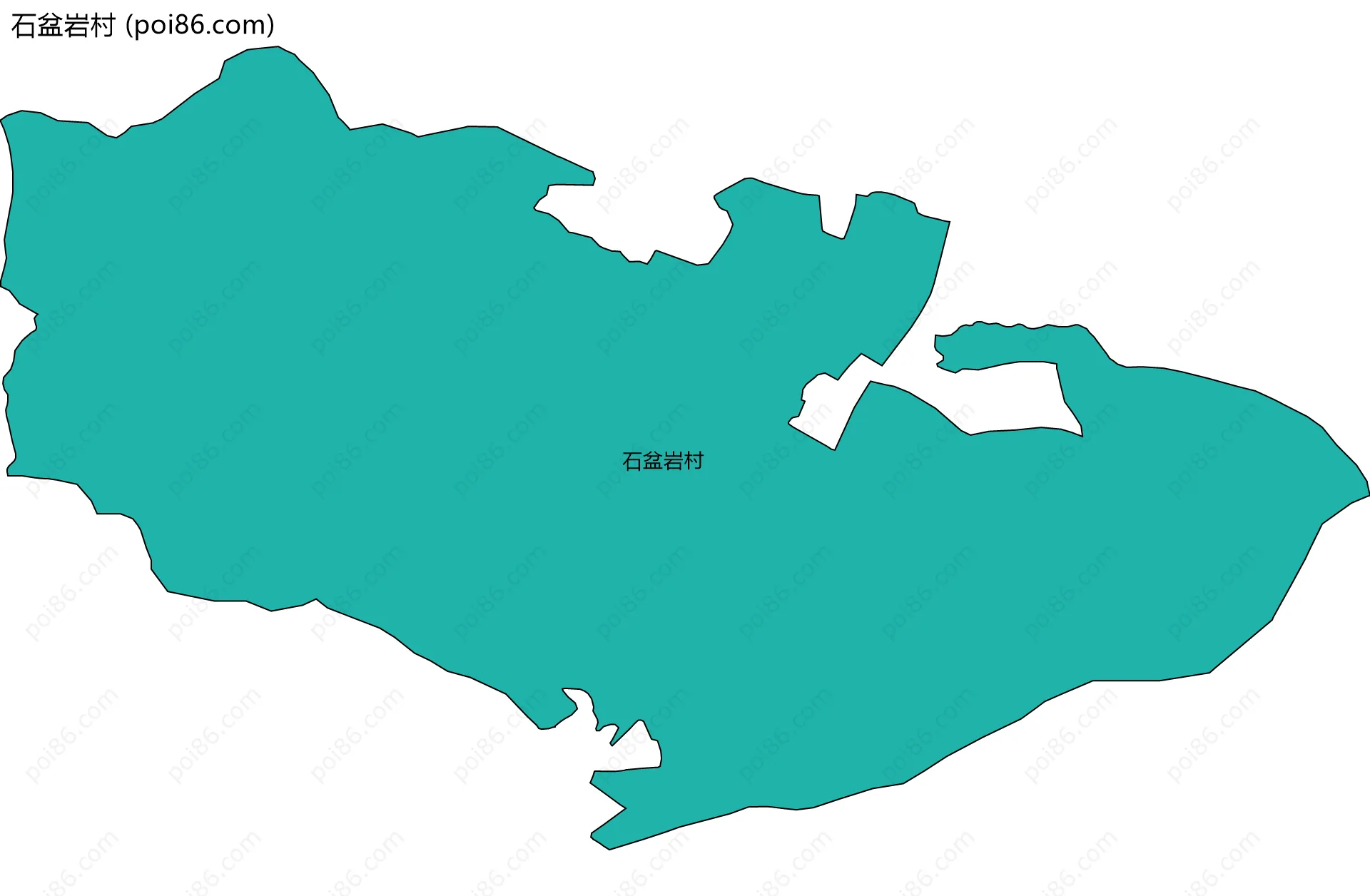 石盆岩村边界地图