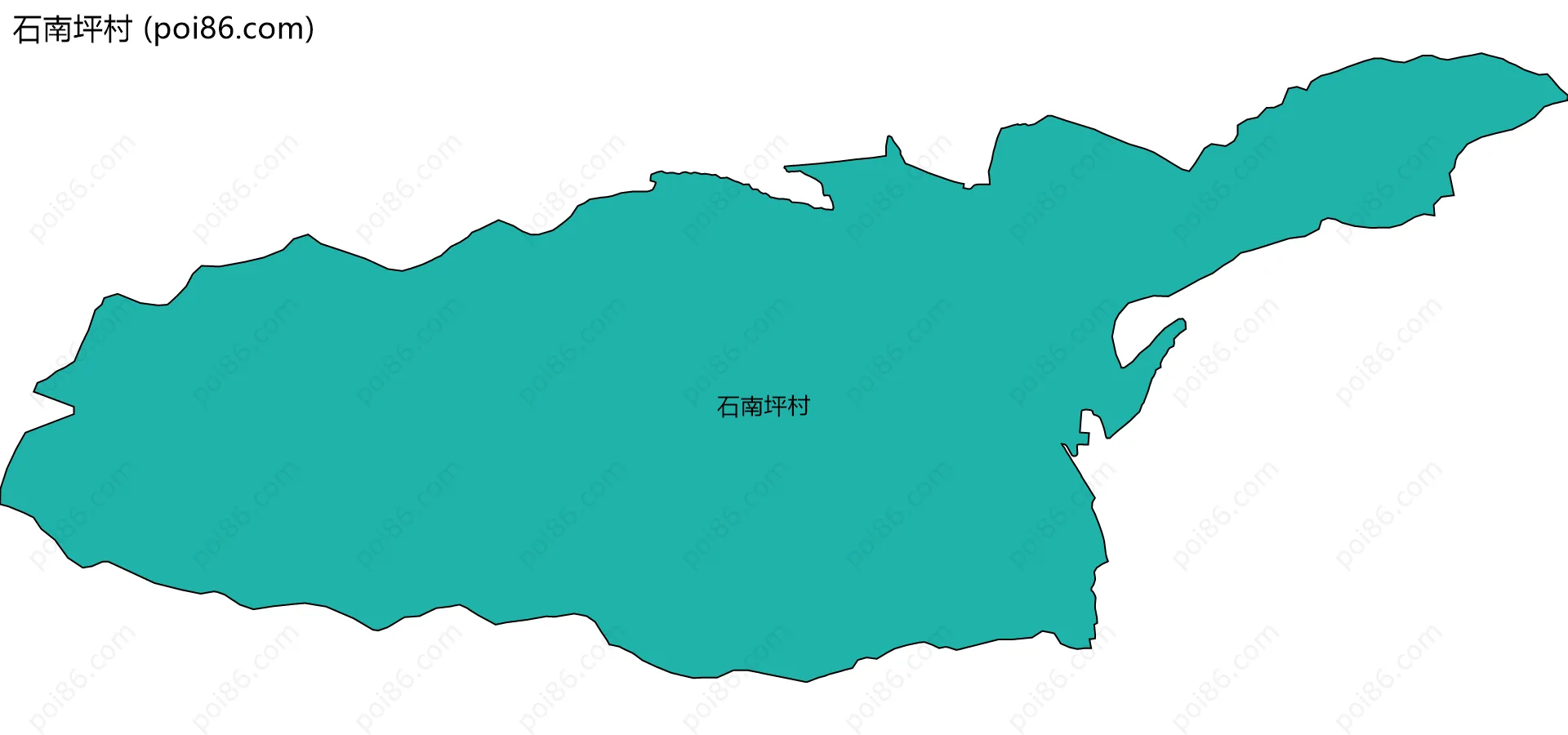 石南坪村边界地图