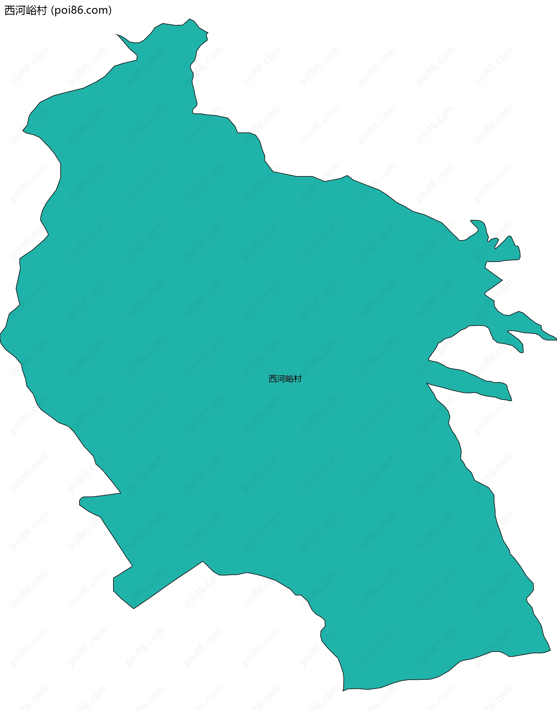 西河峪村边界地图