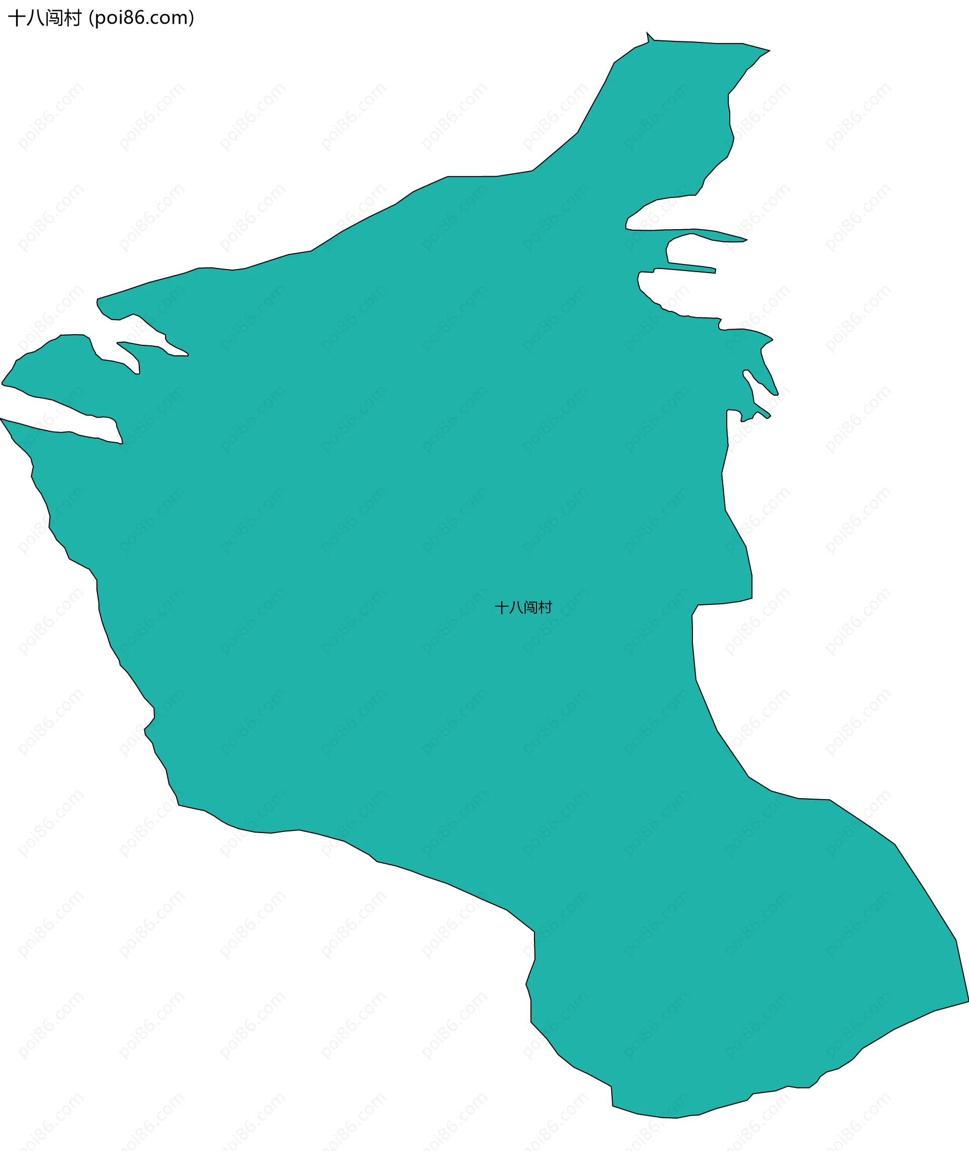 十八闯村边界地图