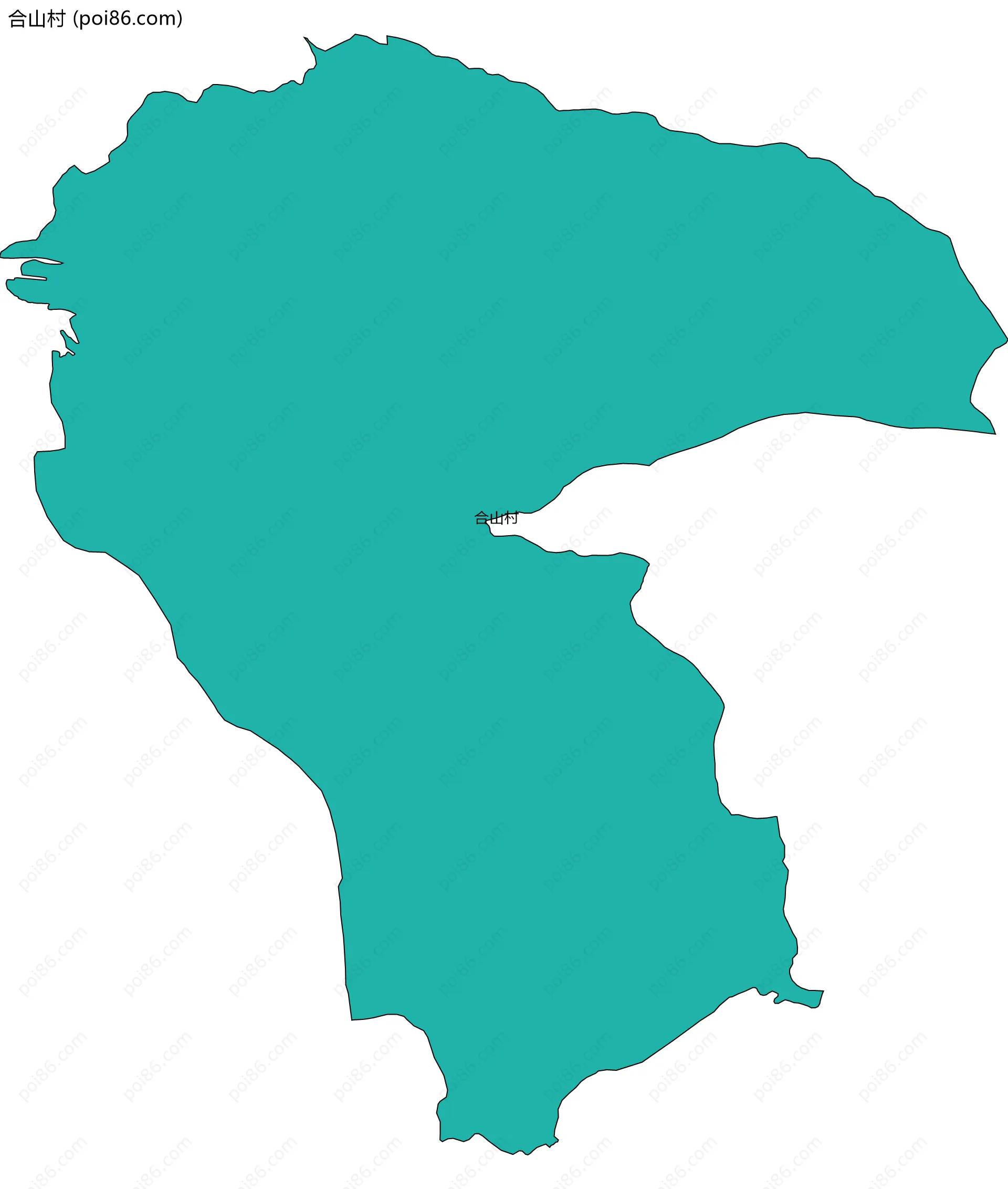 合山村边界地图
