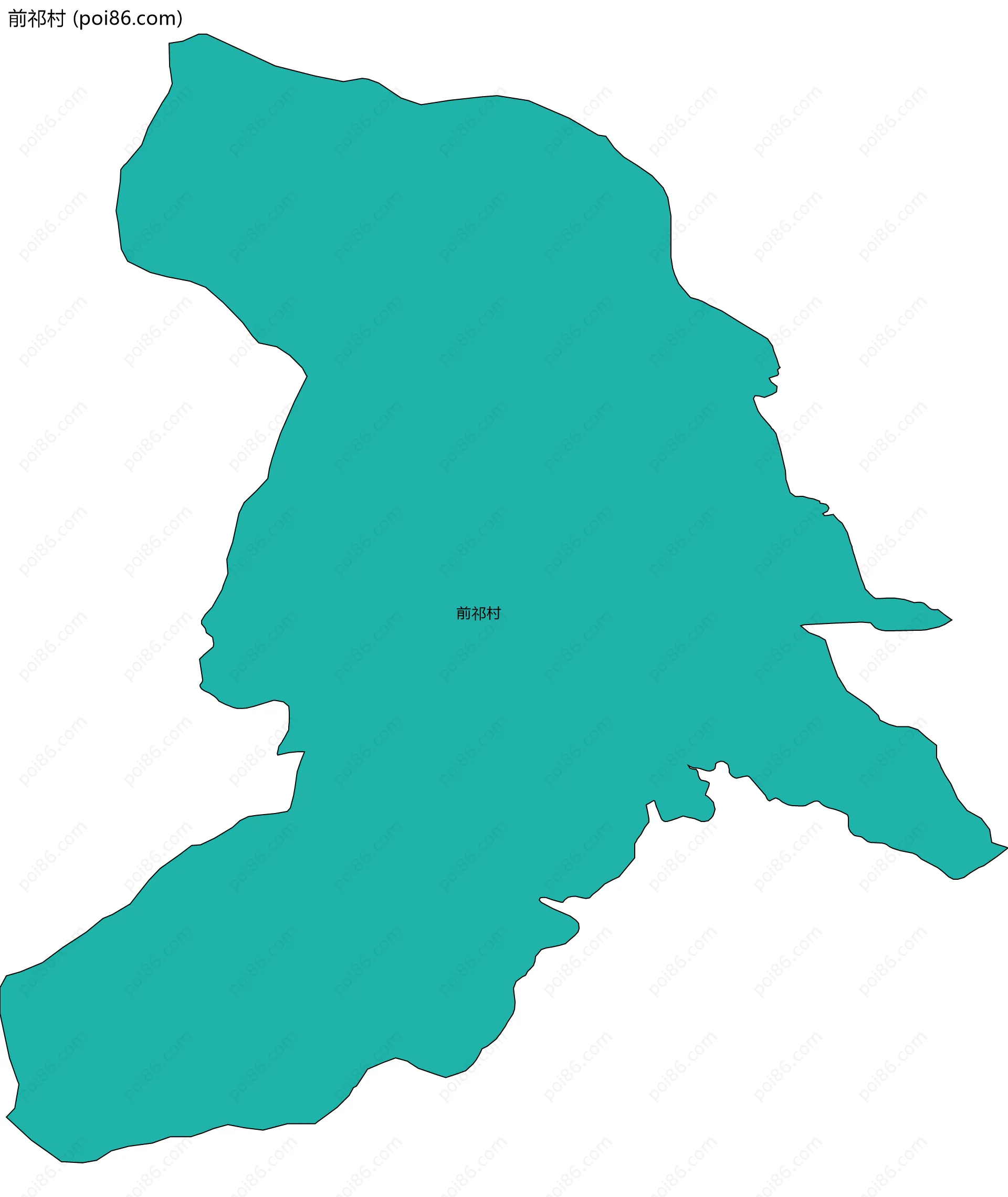 前祁村边界地图