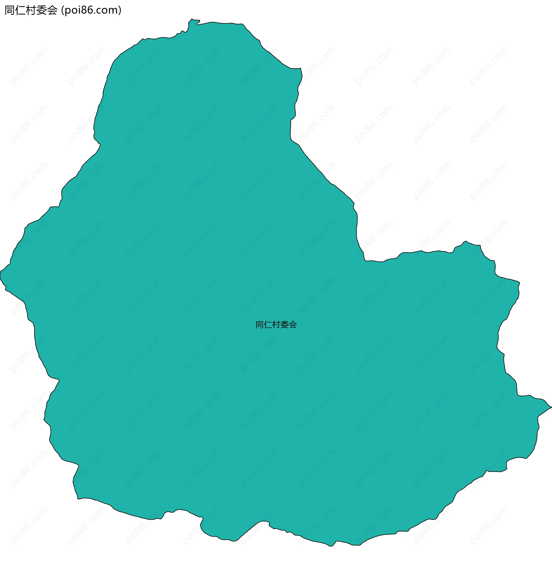 同仁村委会边界地图