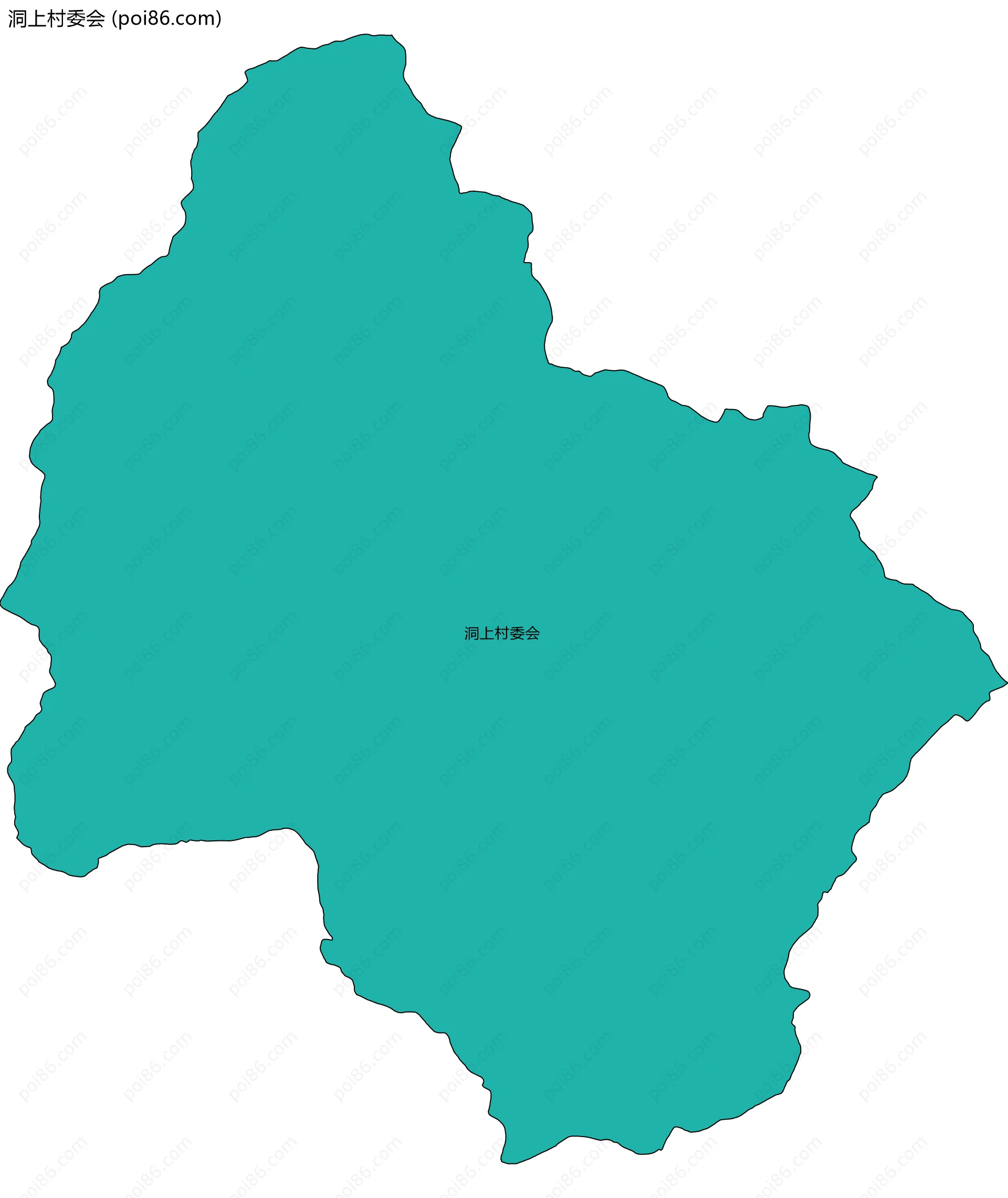 洞上村委会边界地图