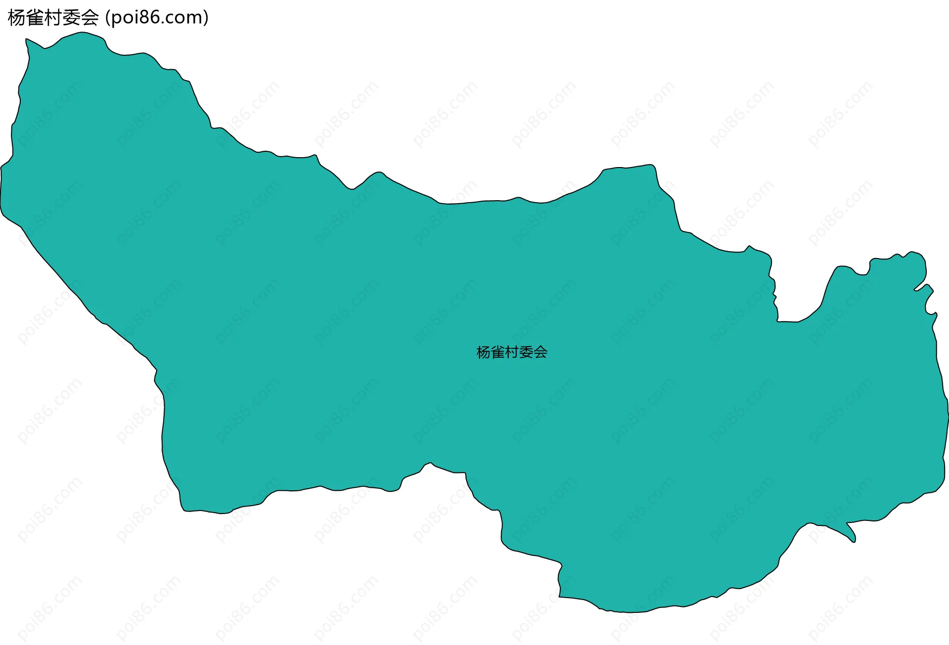 杨雀村委会边界地图