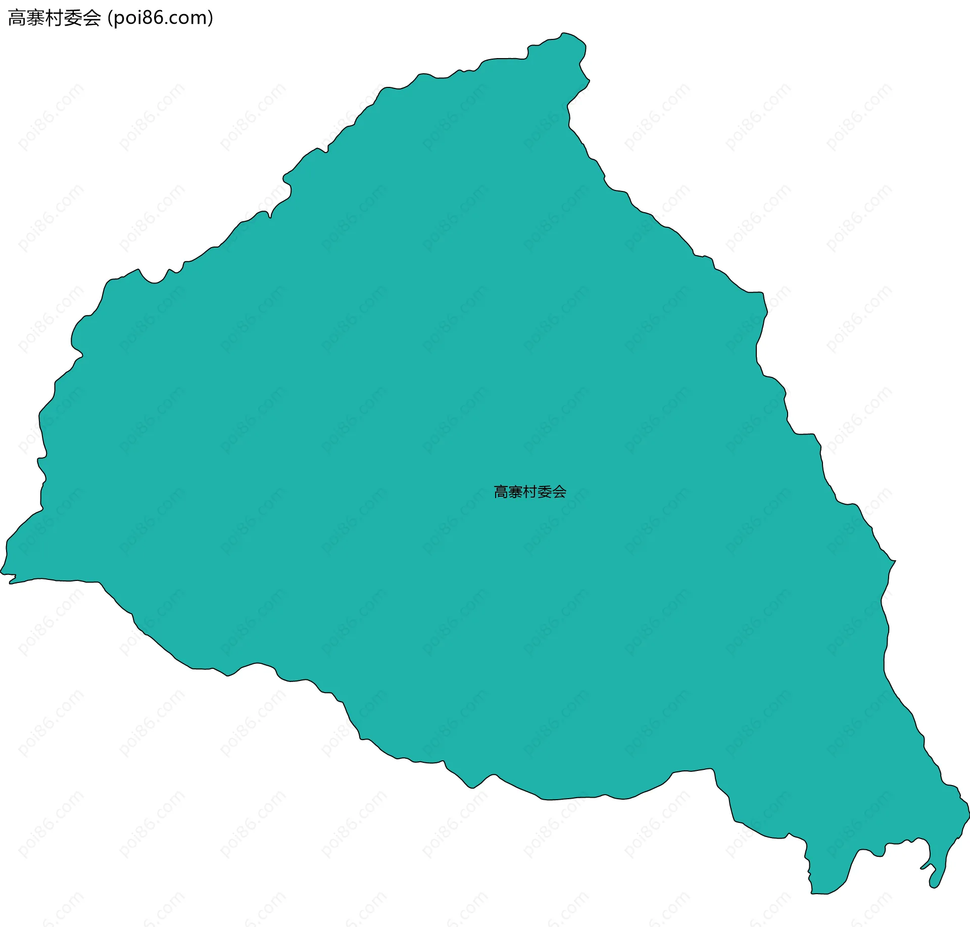 高寨村委会边界地图