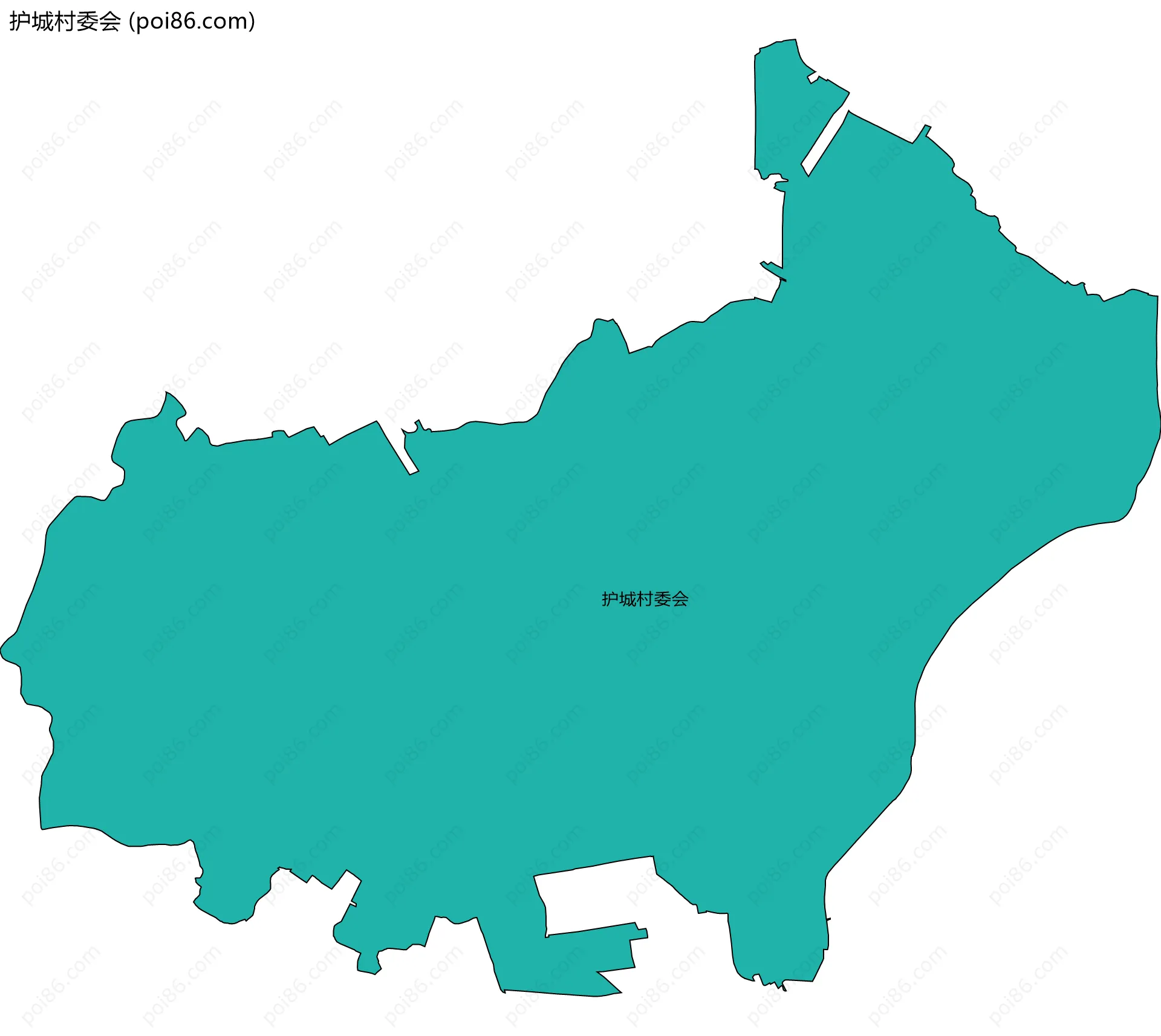 护城村委会边界地图