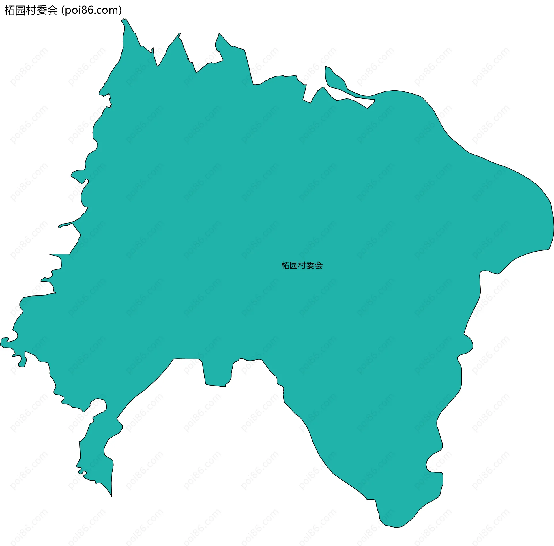 柘园村委会边界地图