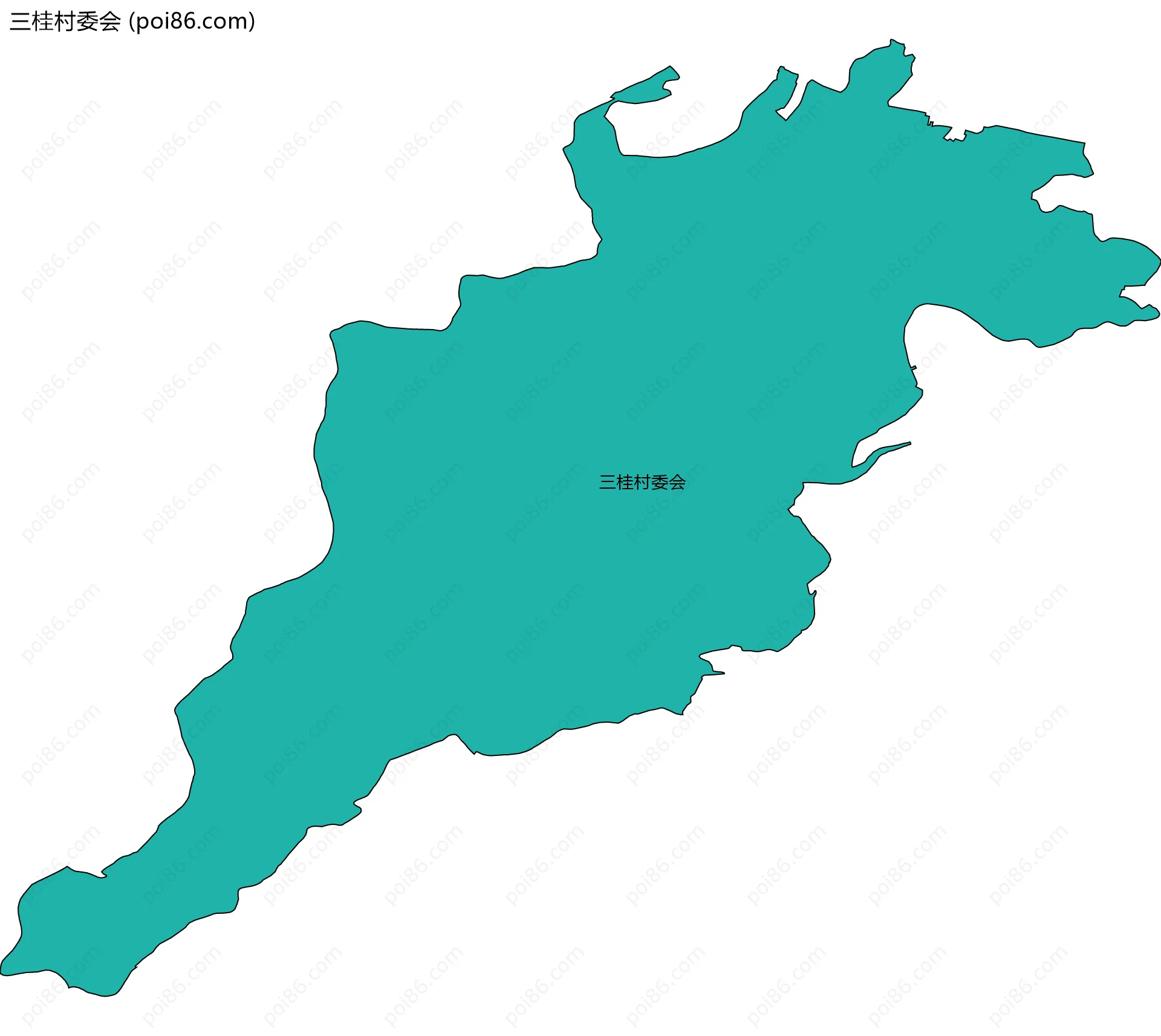 三桂村委会边界地图