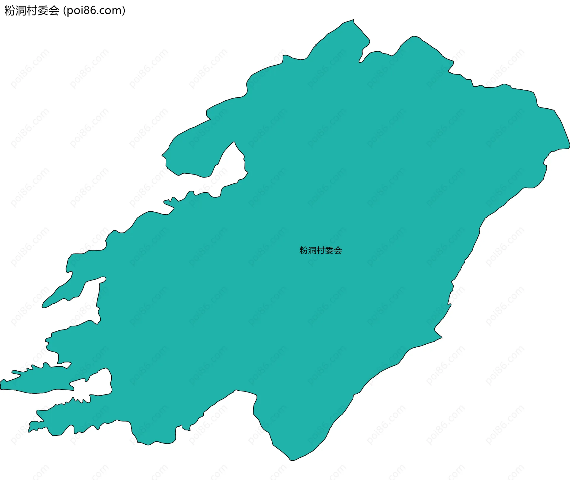 粉洞村委会边界地图