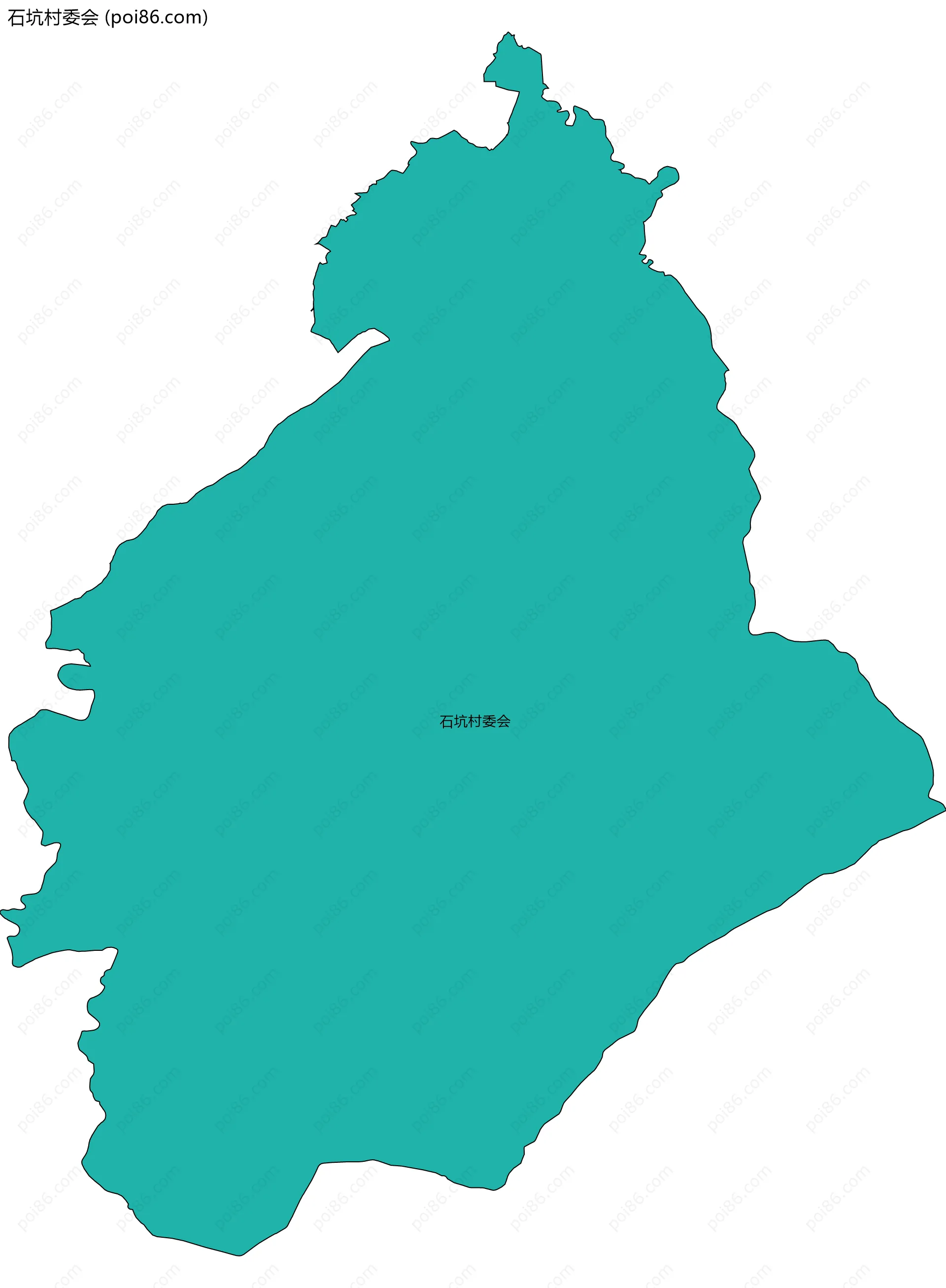 石坑村委会边界地图