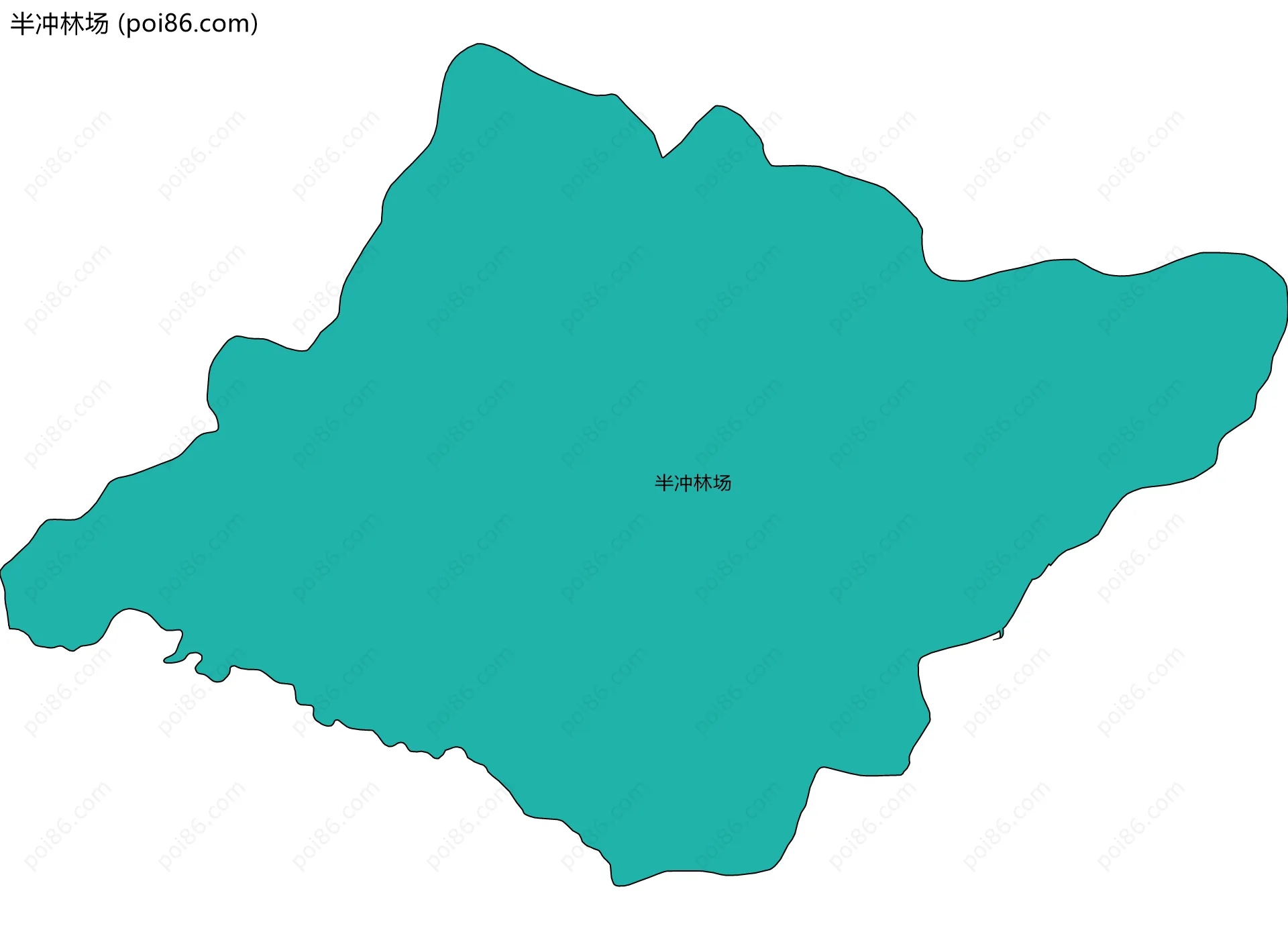 半冲林场边界地图