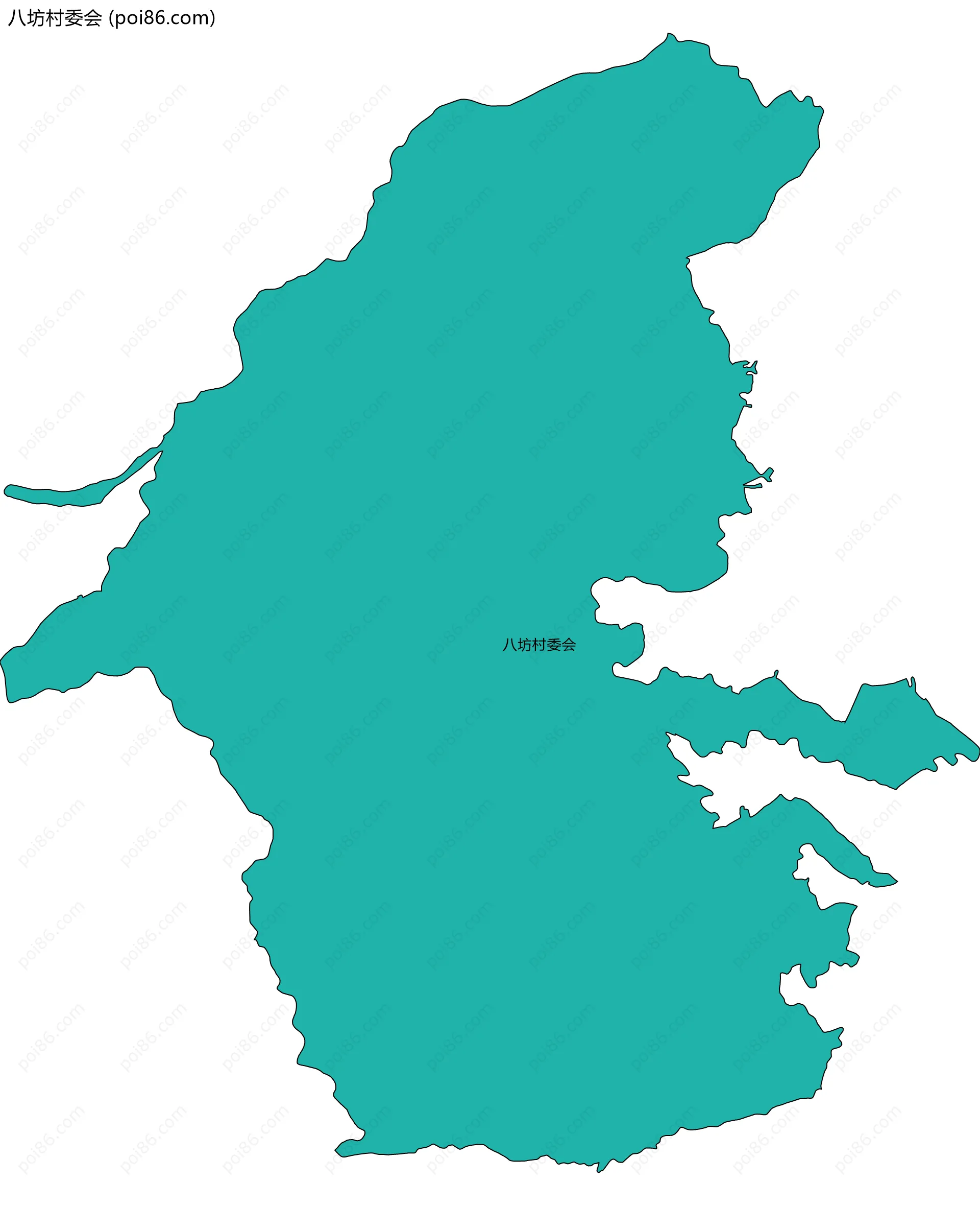 八坊村委会边界地图