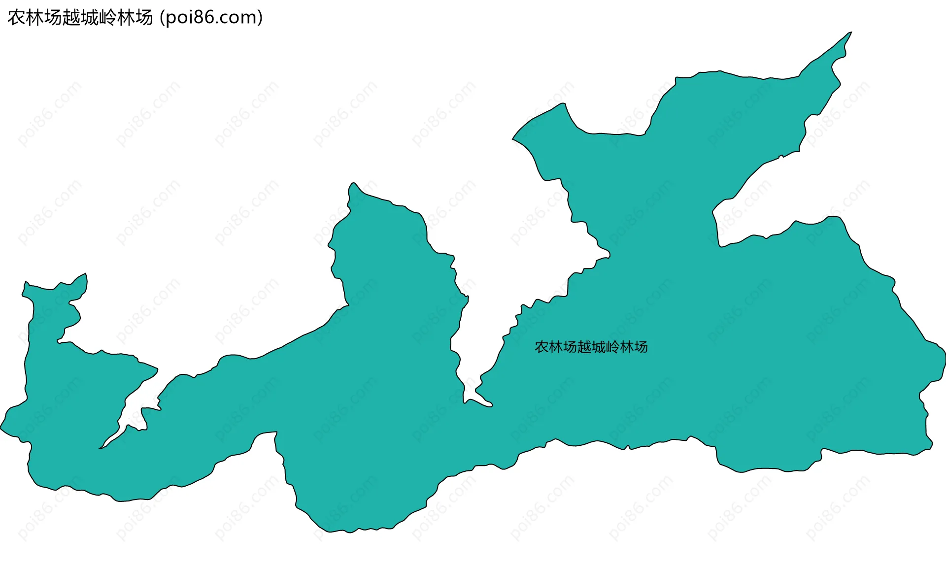 农林场越城岭林场边界地图