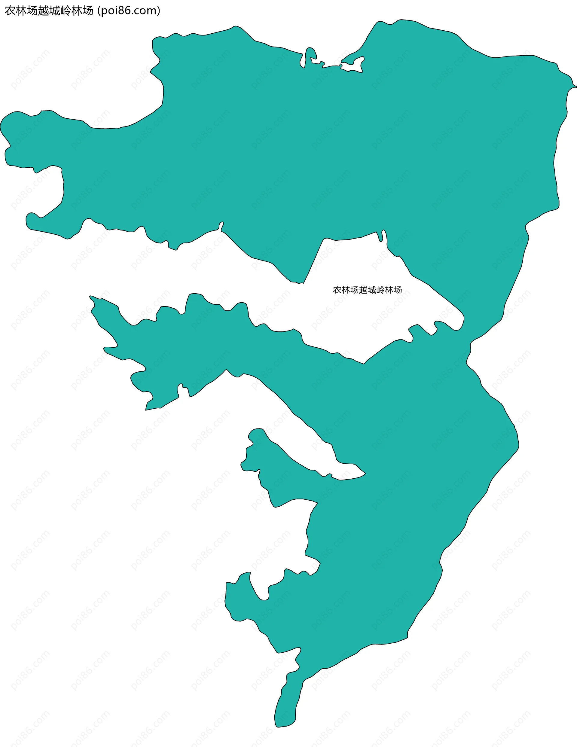 农林场越城岭林场边界地图