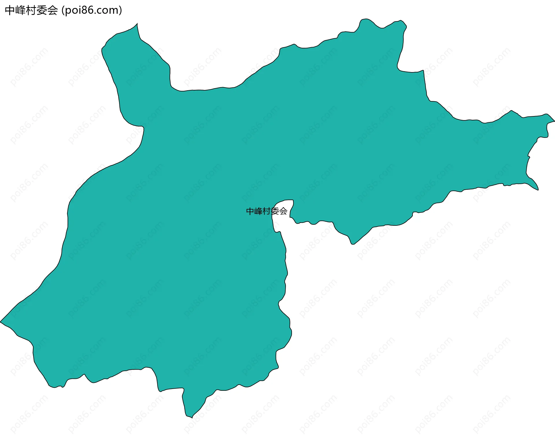 中峰村委会边界地图