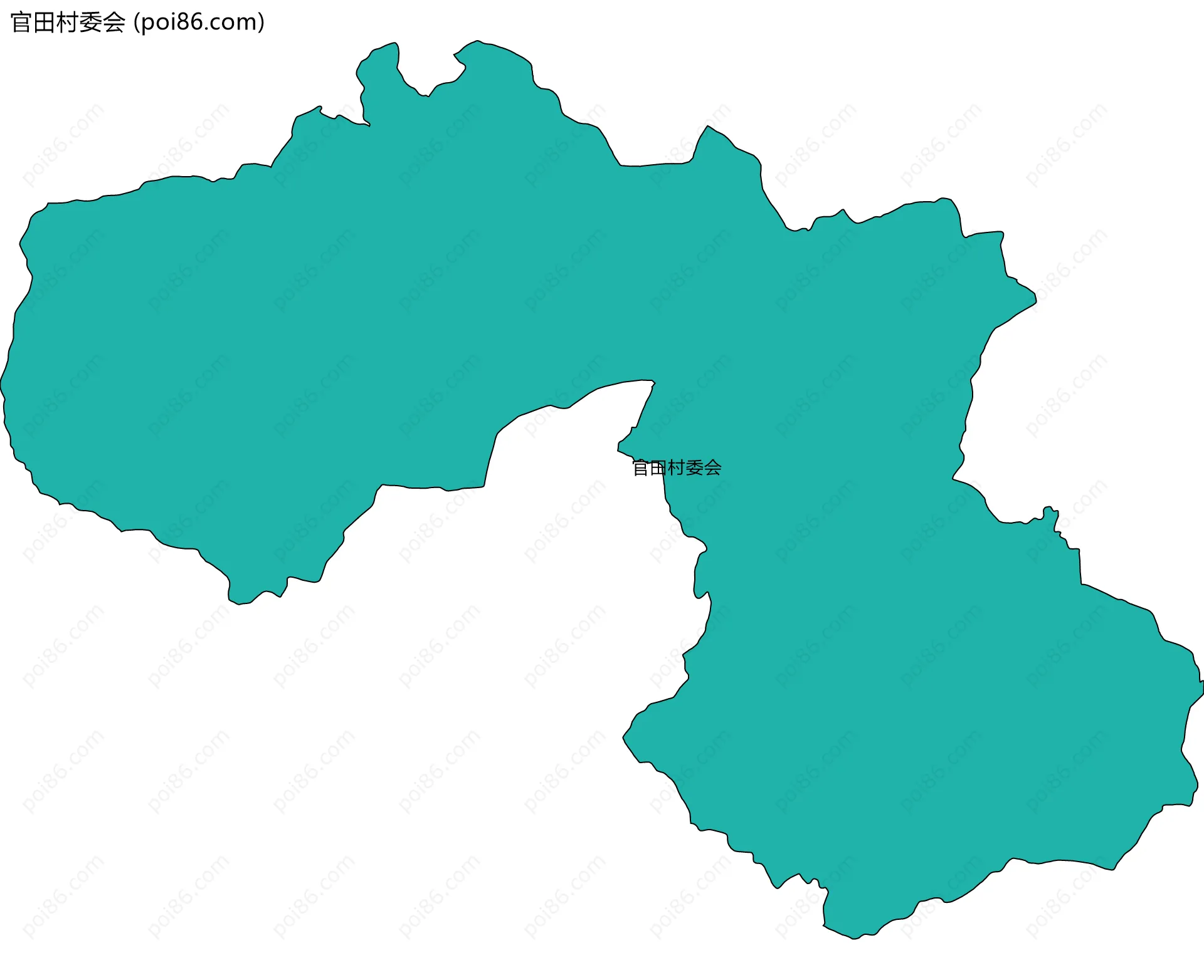 官田村委会边界地图