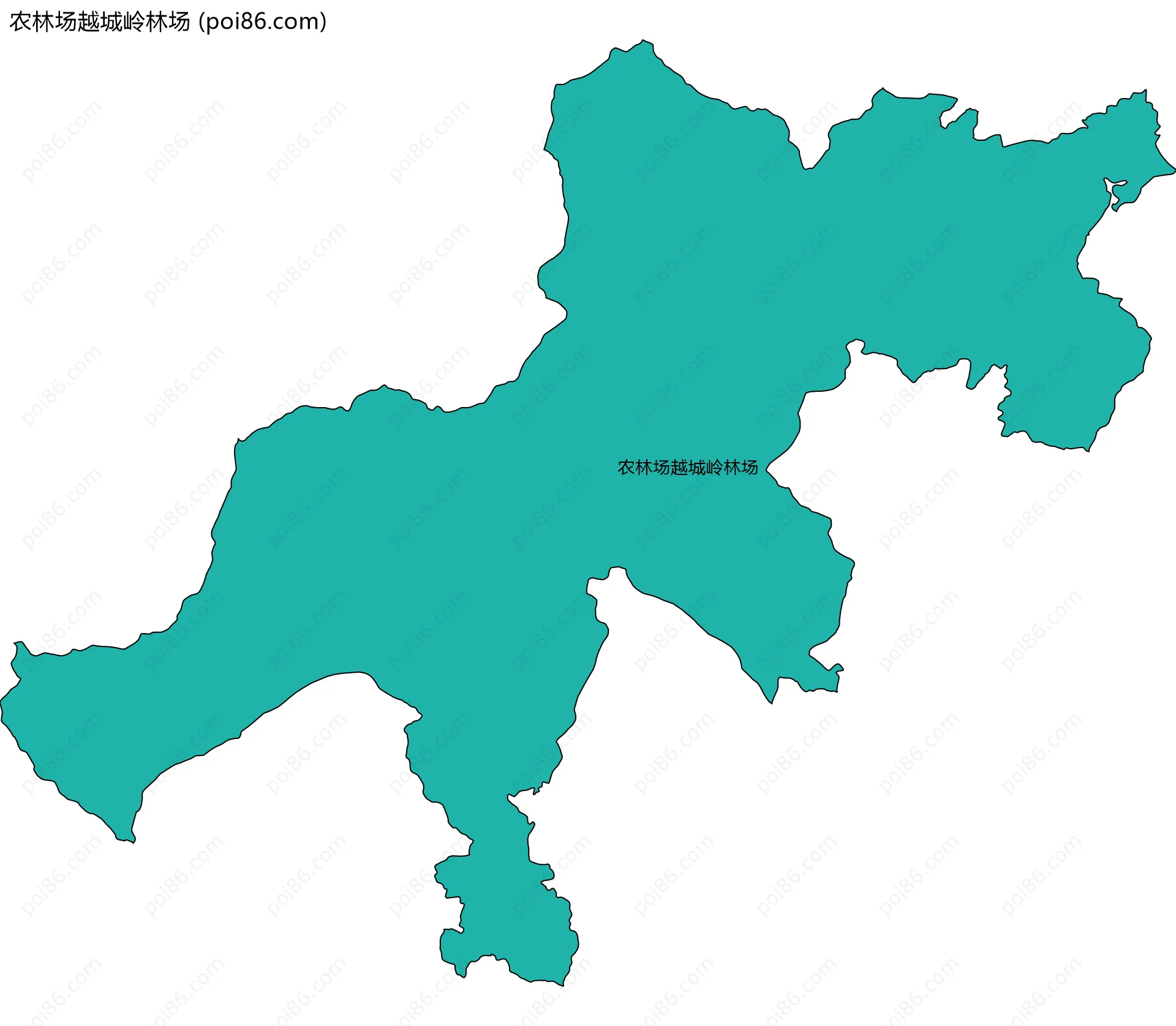 农林场越城岭林场边界地图