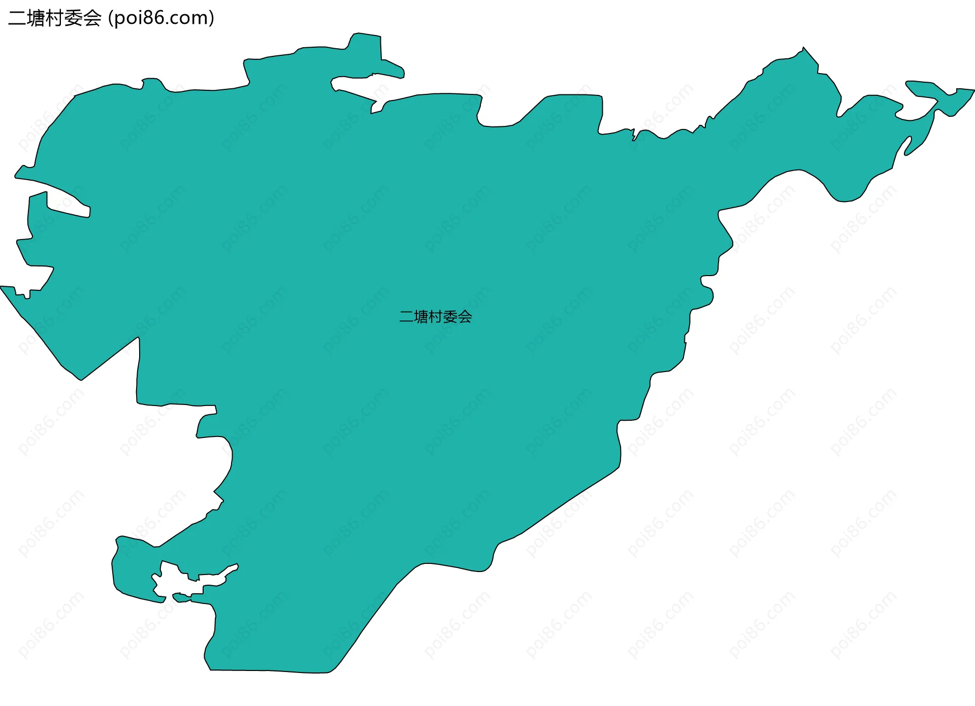 二塘村委会边界地图
