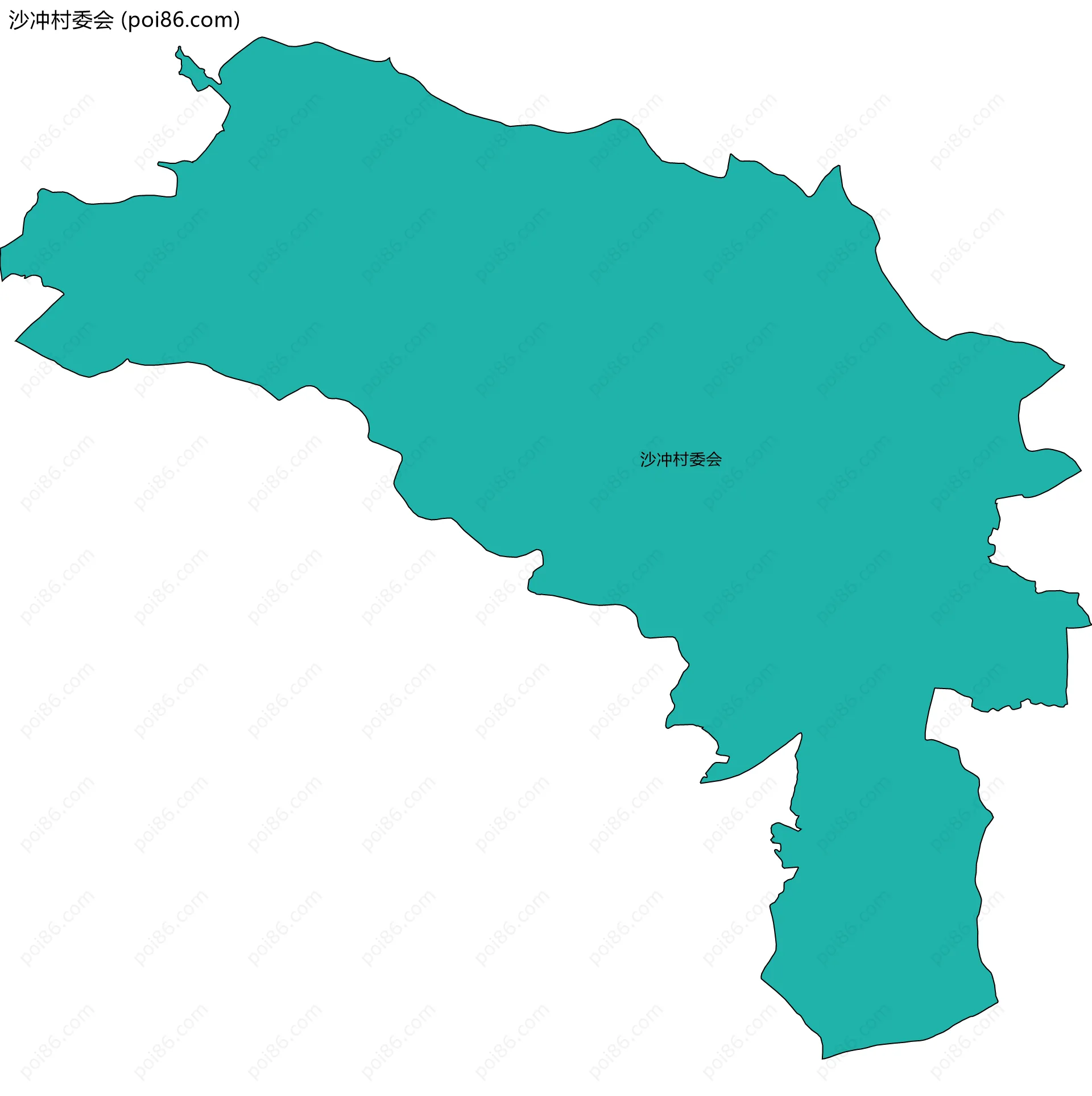 沙冲村委会边界地图