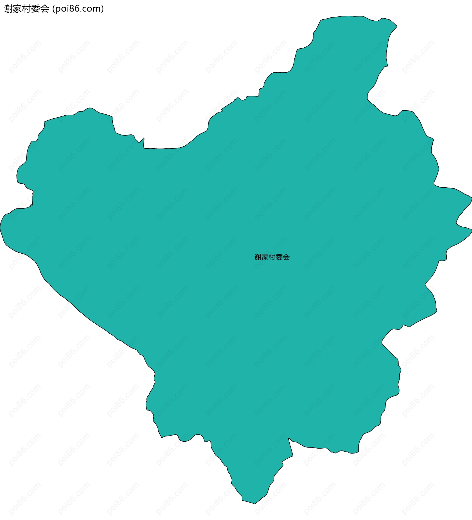 谢家村委会边界地图