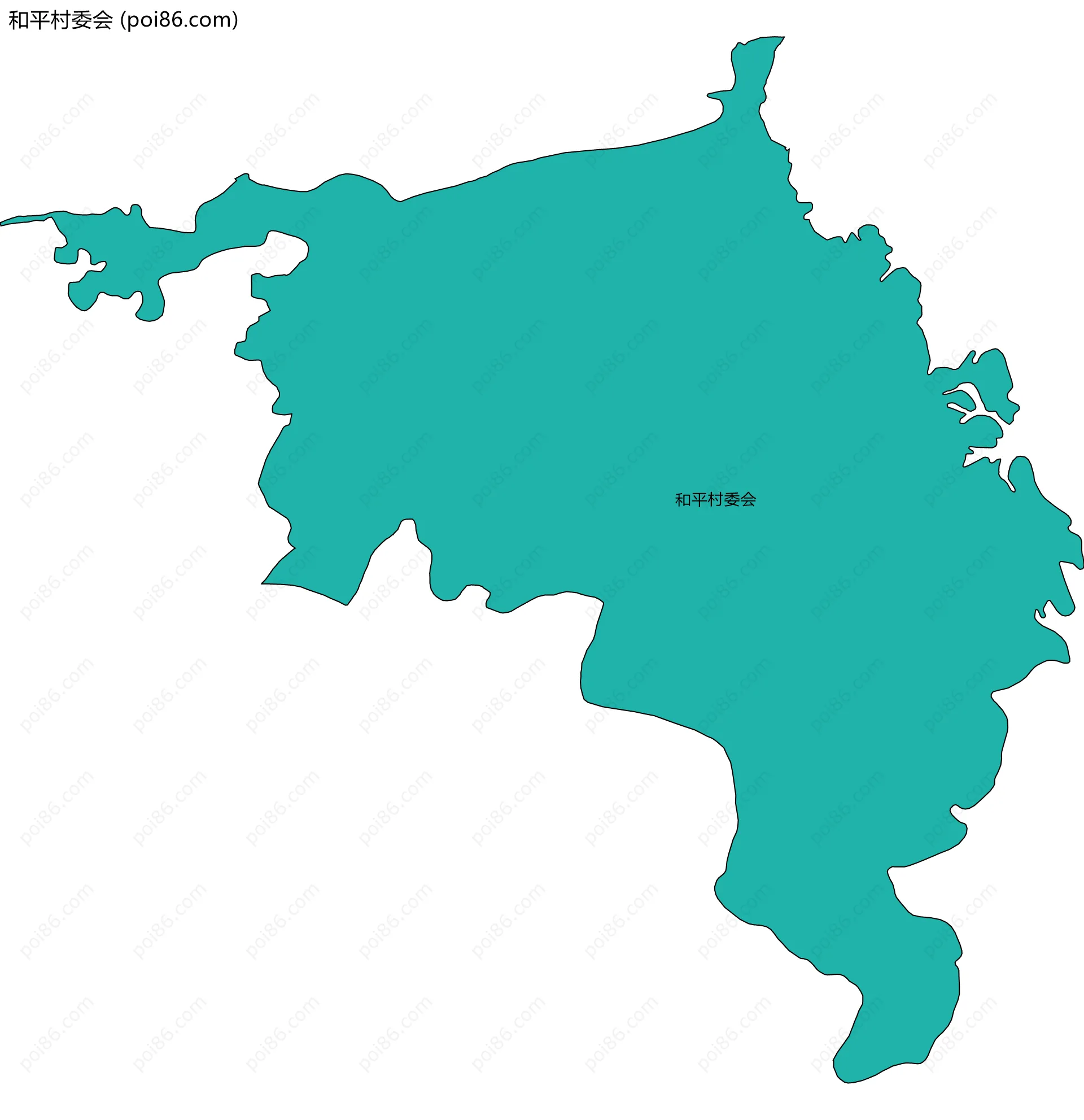 和平村委会边界地图