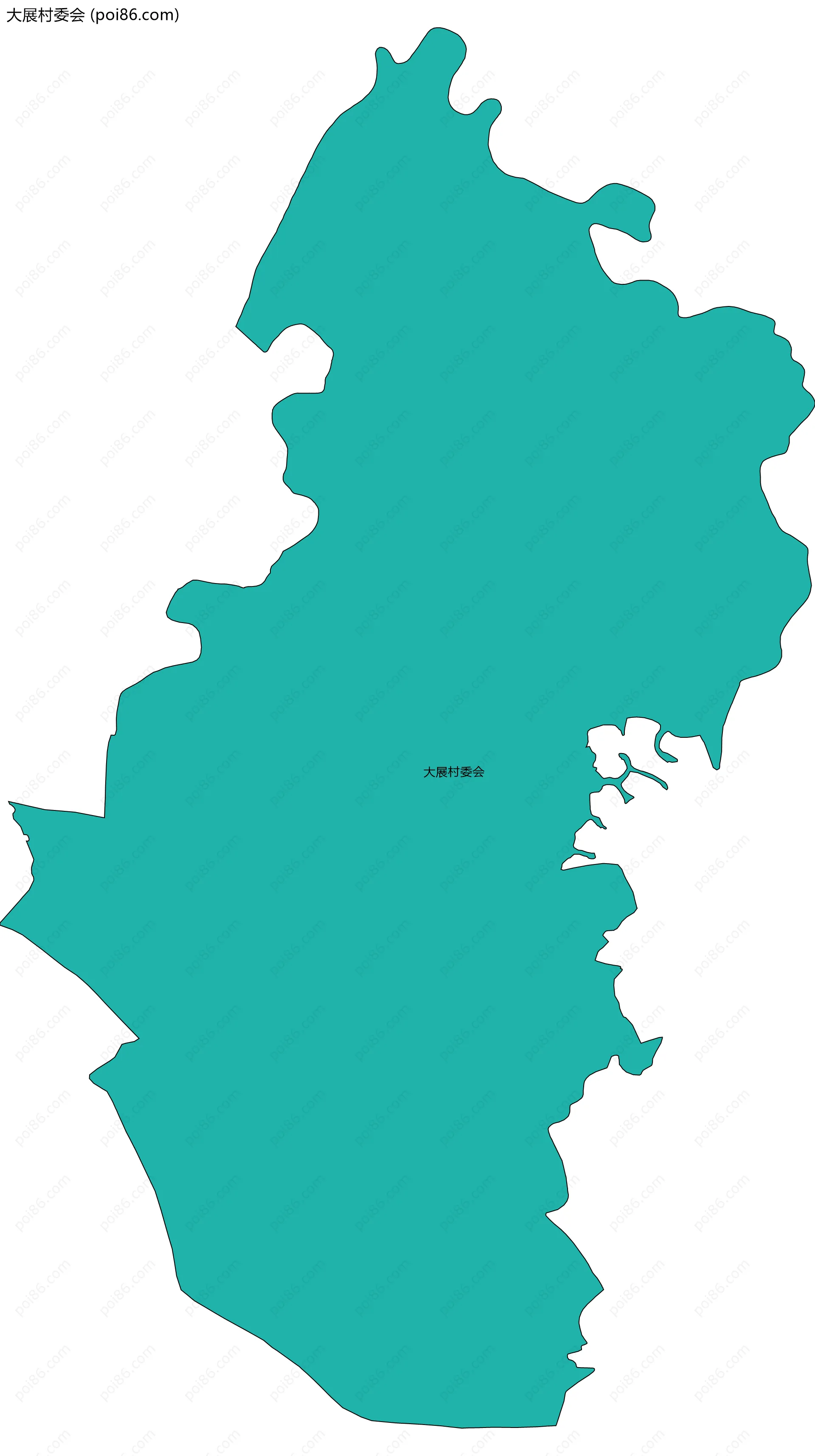 大展村委会边界地图