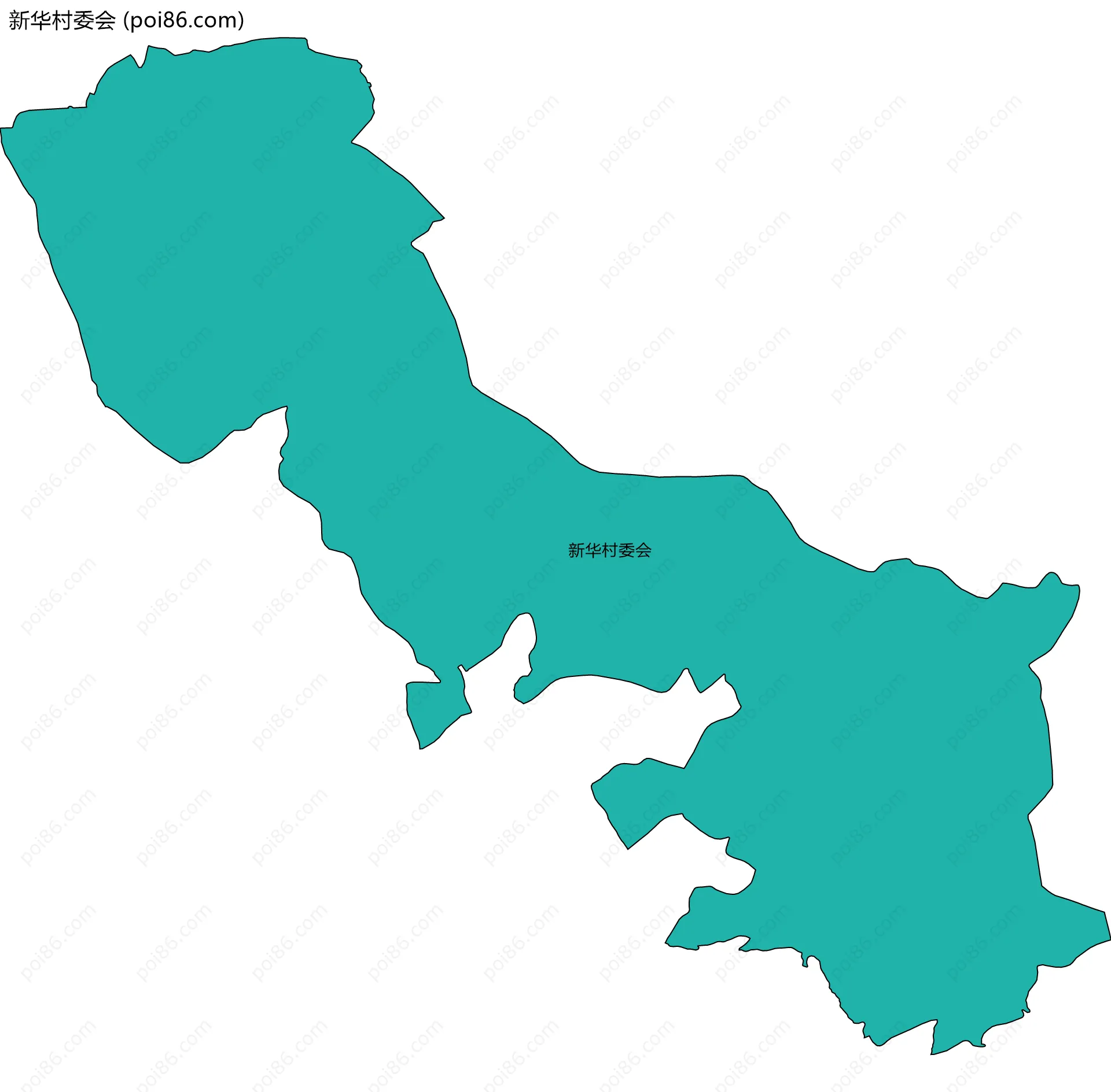 新华村委会边界地图