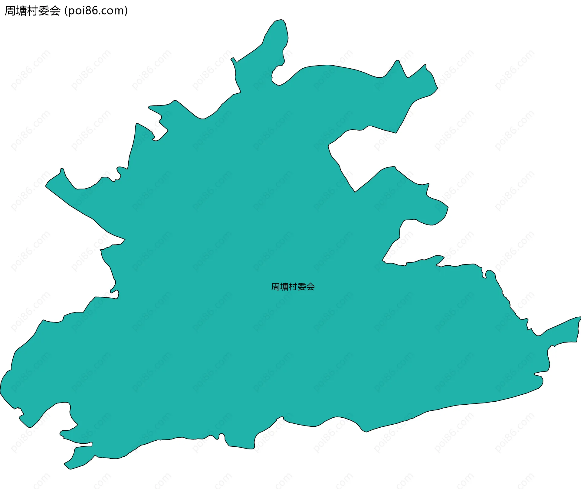 周塘村委会边界地图