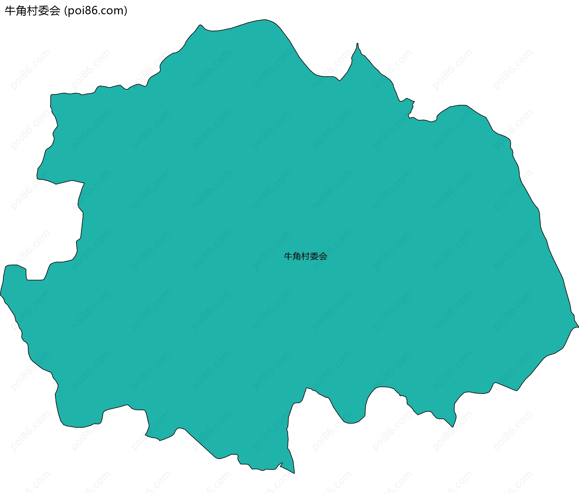 牛角村委会边界地图