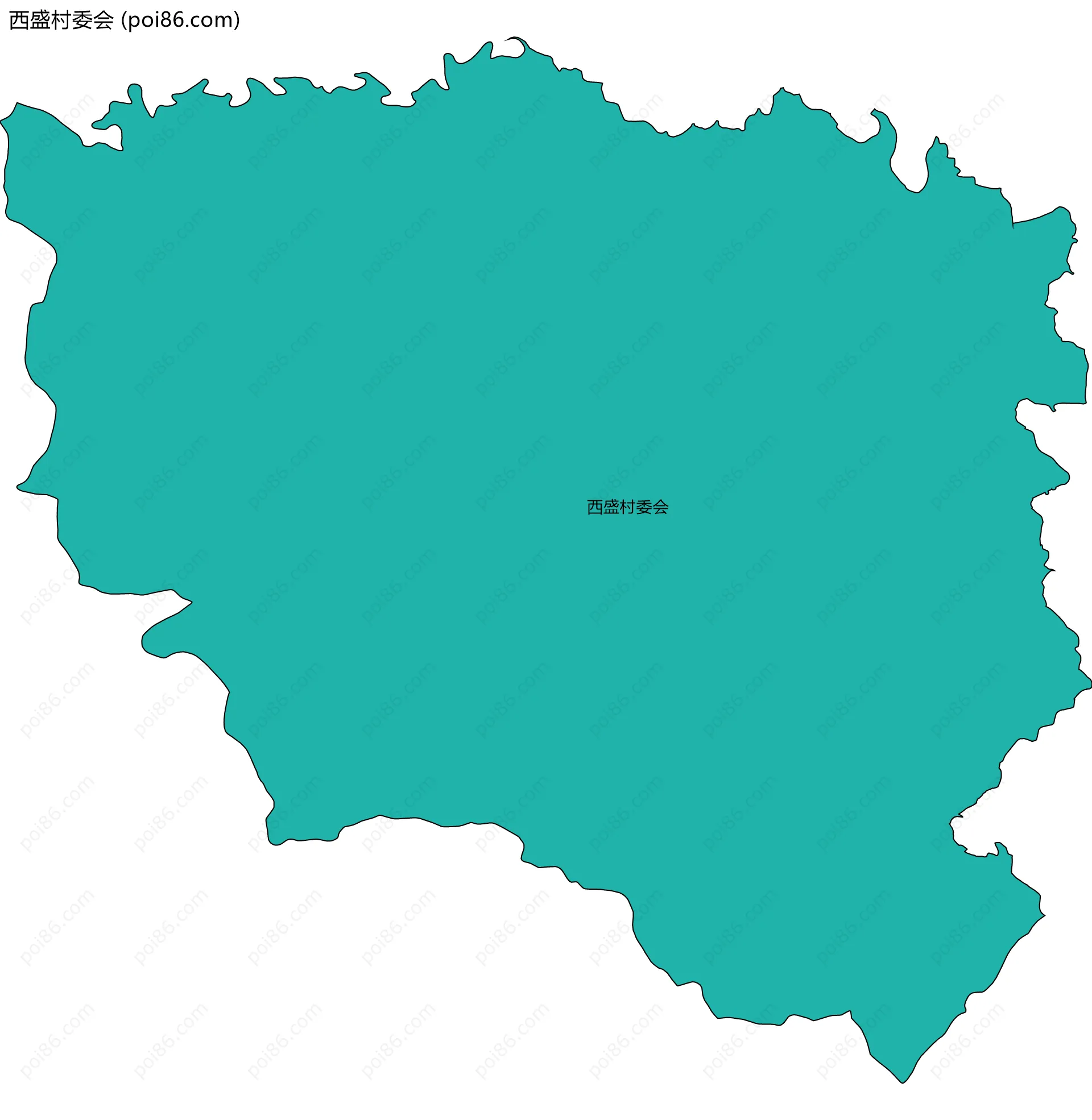 西盛村委会边界地图